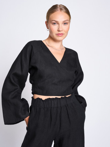 Bluse Wrap Blouse Rora black Jan 'n June