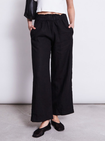 Hose Linen Pants Beveren black Jan 'n June