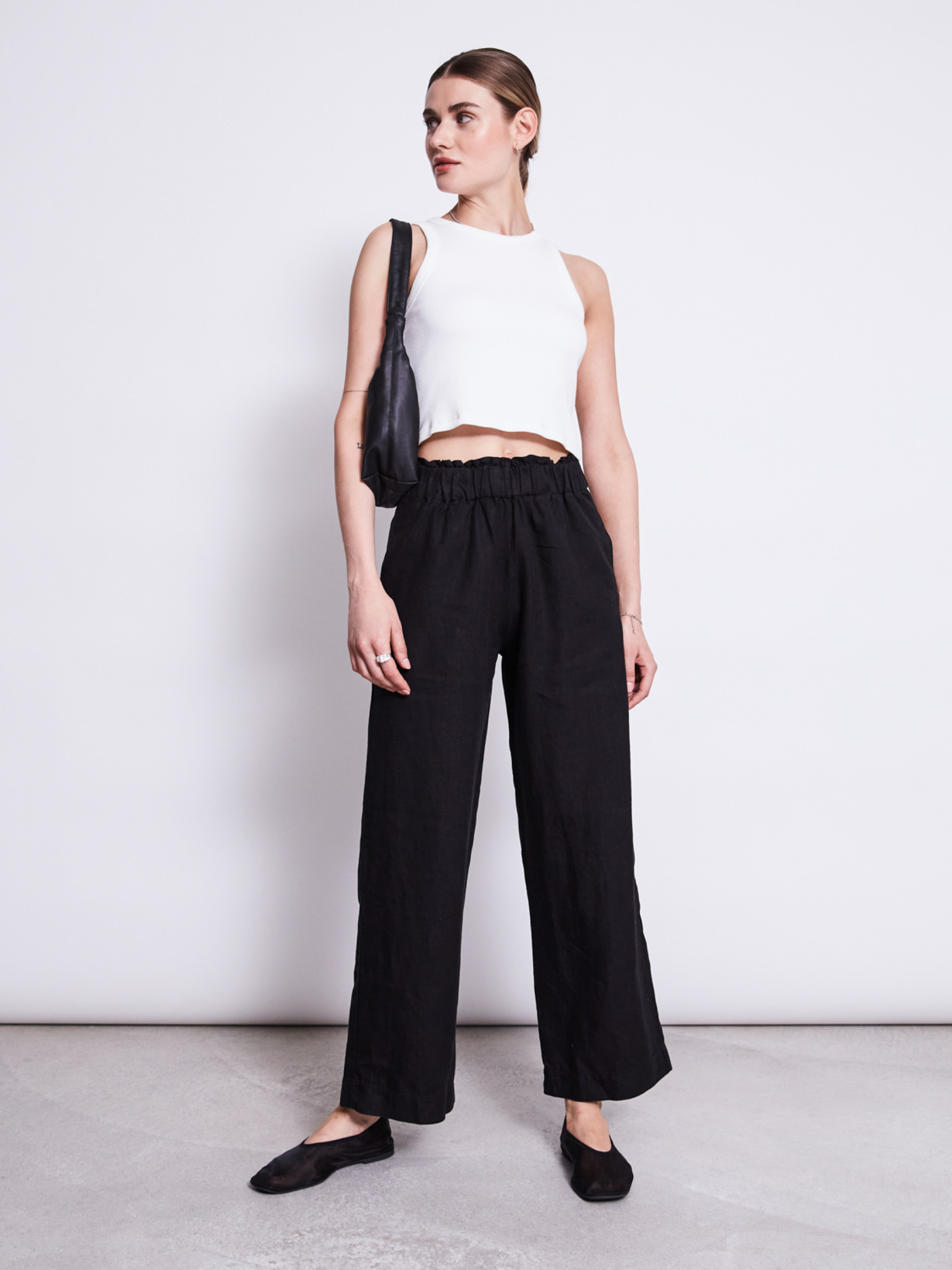 Hose Linen Pants Beveren black Jan 'n June