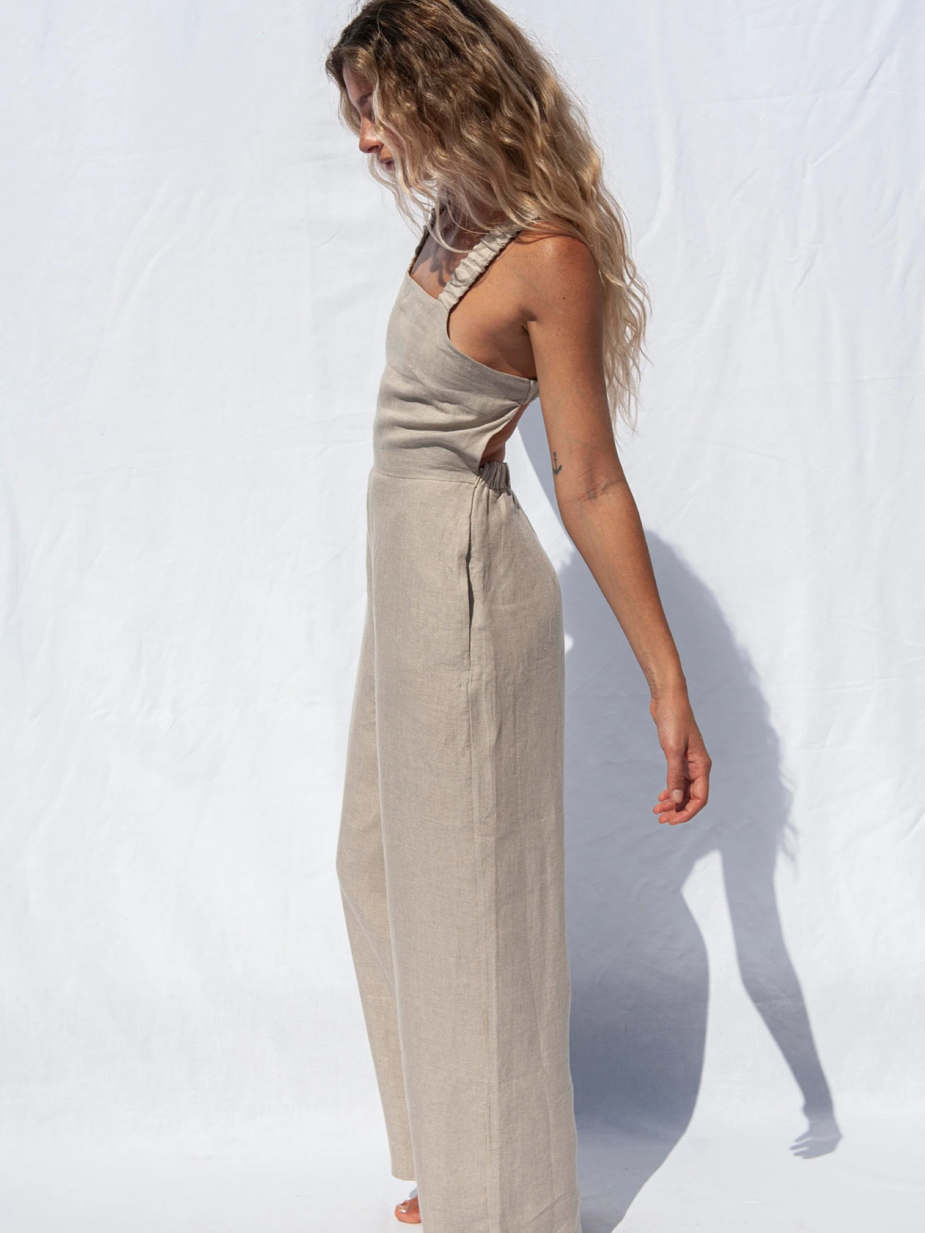 Overall June Jumpsuit flax Jungle Folk