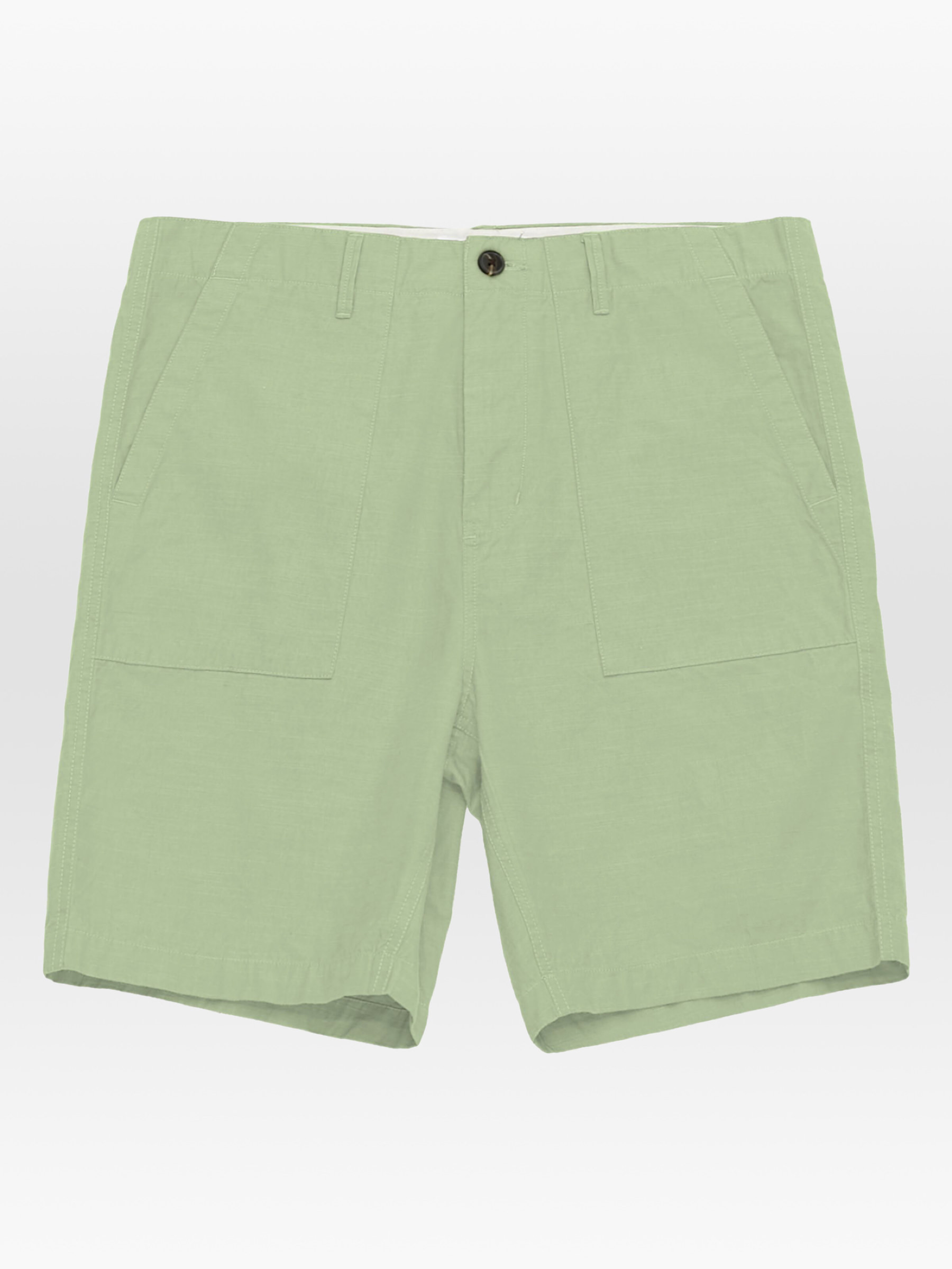 Hose Flint Wide Slub Yarn Shorts shale green Knowledge Cotton Apparel