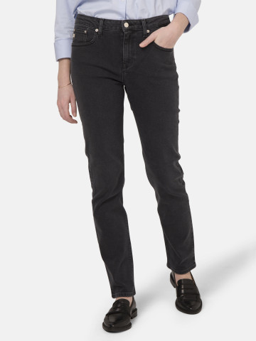 Hose Stretch Mimi stone black Mud Jeans