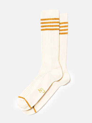 Socken Men Tennis Socks Stripe ochre Nudie Jeans