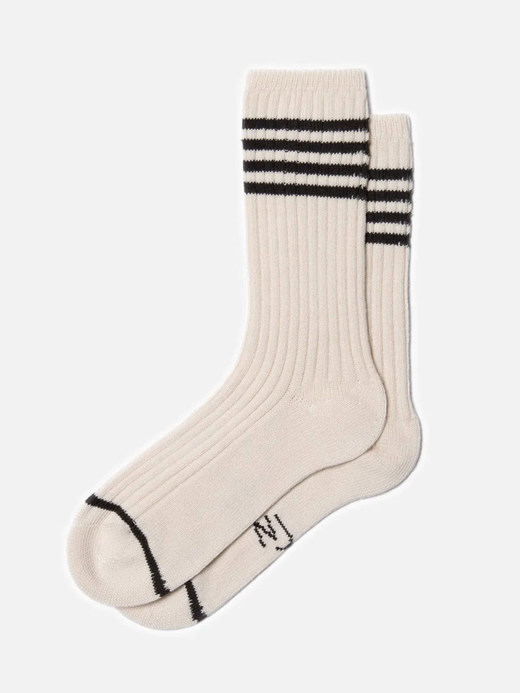 Socken Women Tennis Socks Stripe offhwite black Nudie Jeans