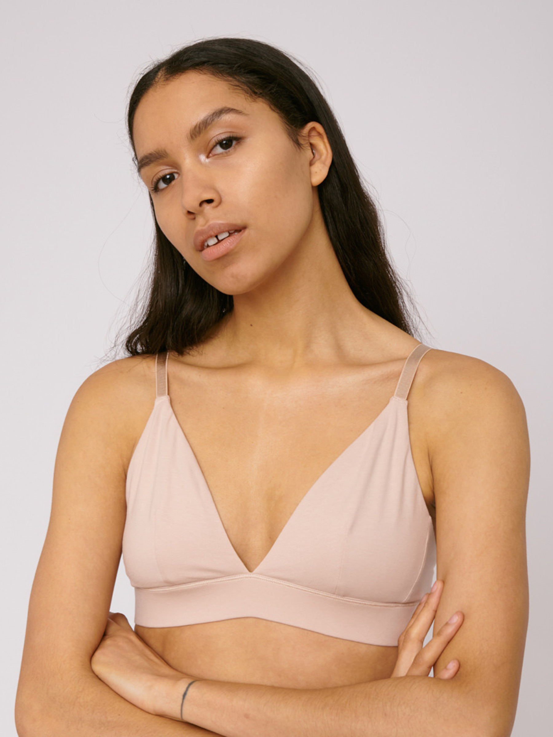 BH Organic Cotton Triangle Bra oak Organic Basics