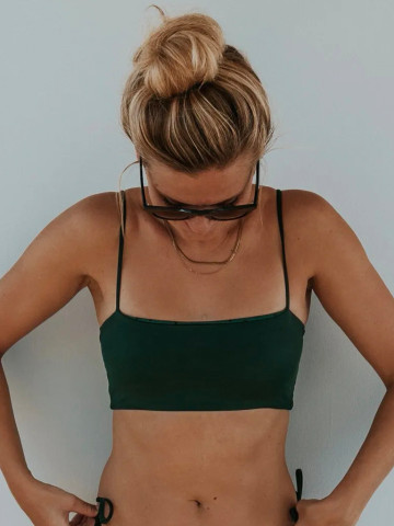 Bikini Cara Top dark green dots Pura