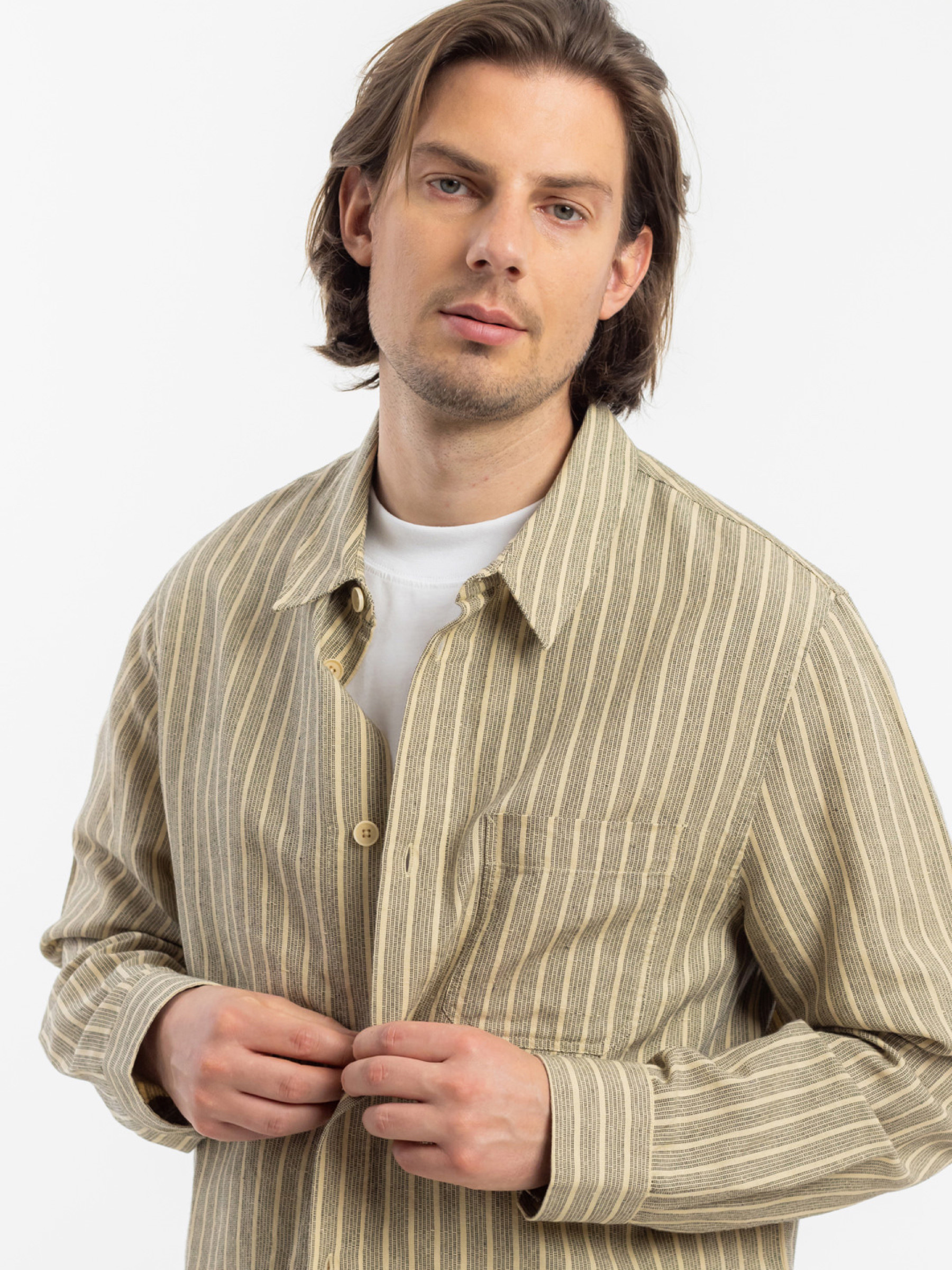 Hemd Casual Shirt heavy pinstripe Rotholz