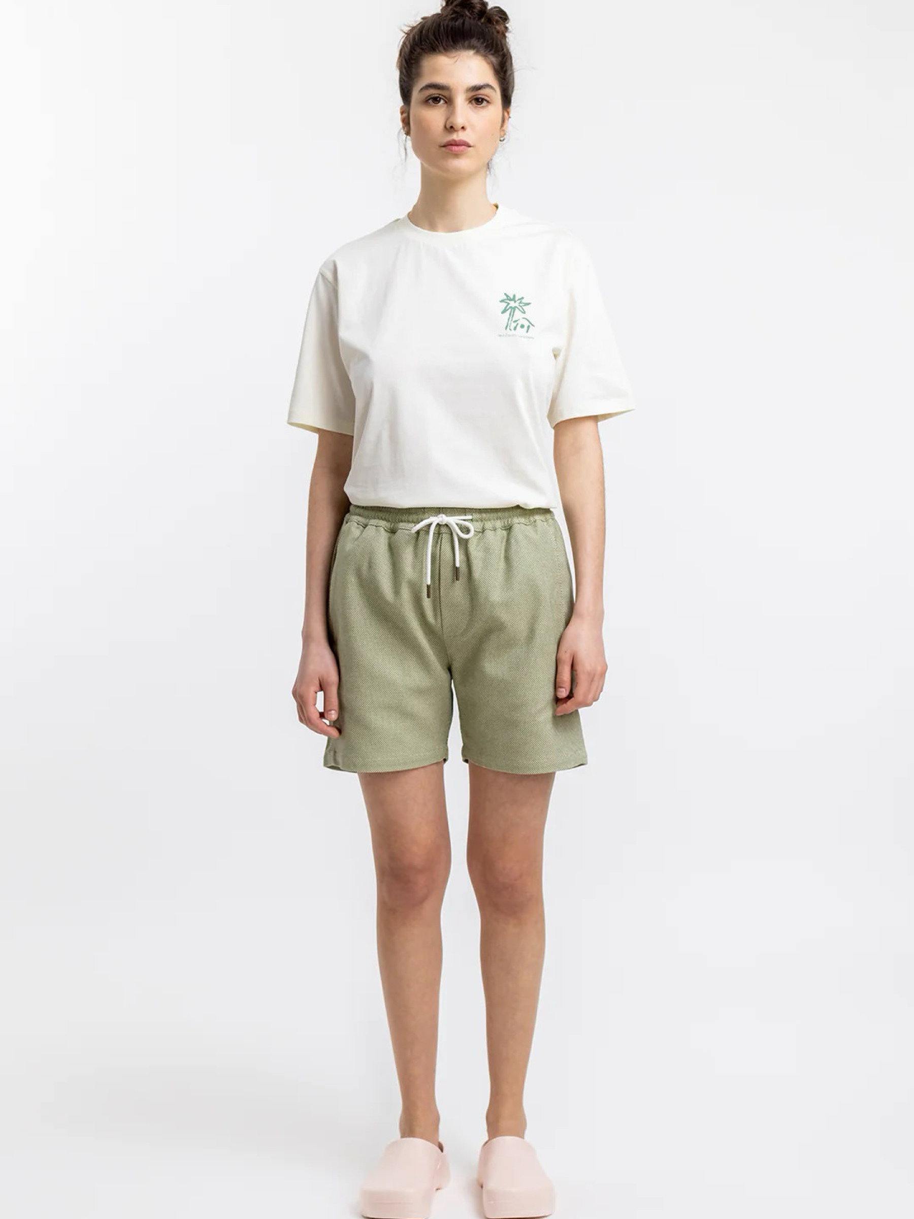 Hose Unisex Everyday Short green check Rotholz