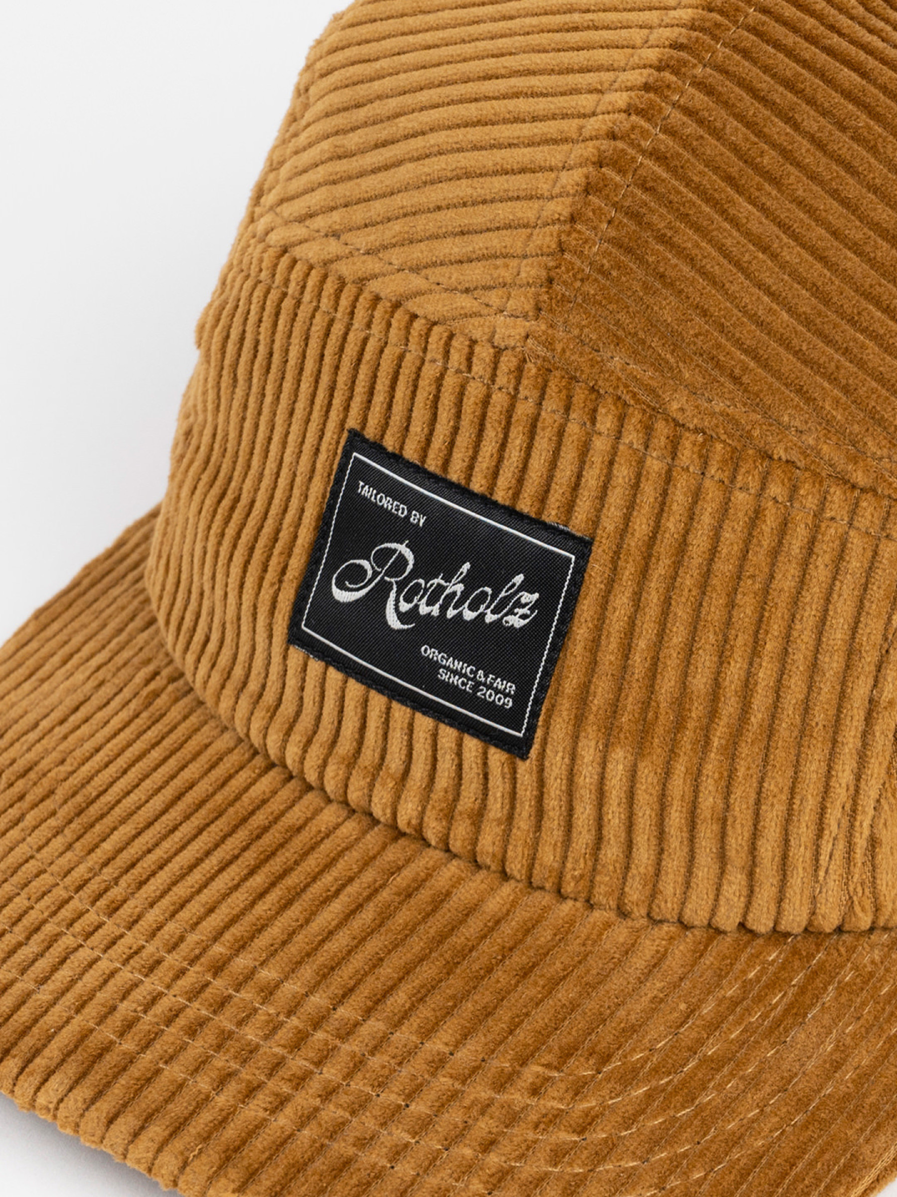 Mütze Cord 5-Panel toffee Cap Rotholz