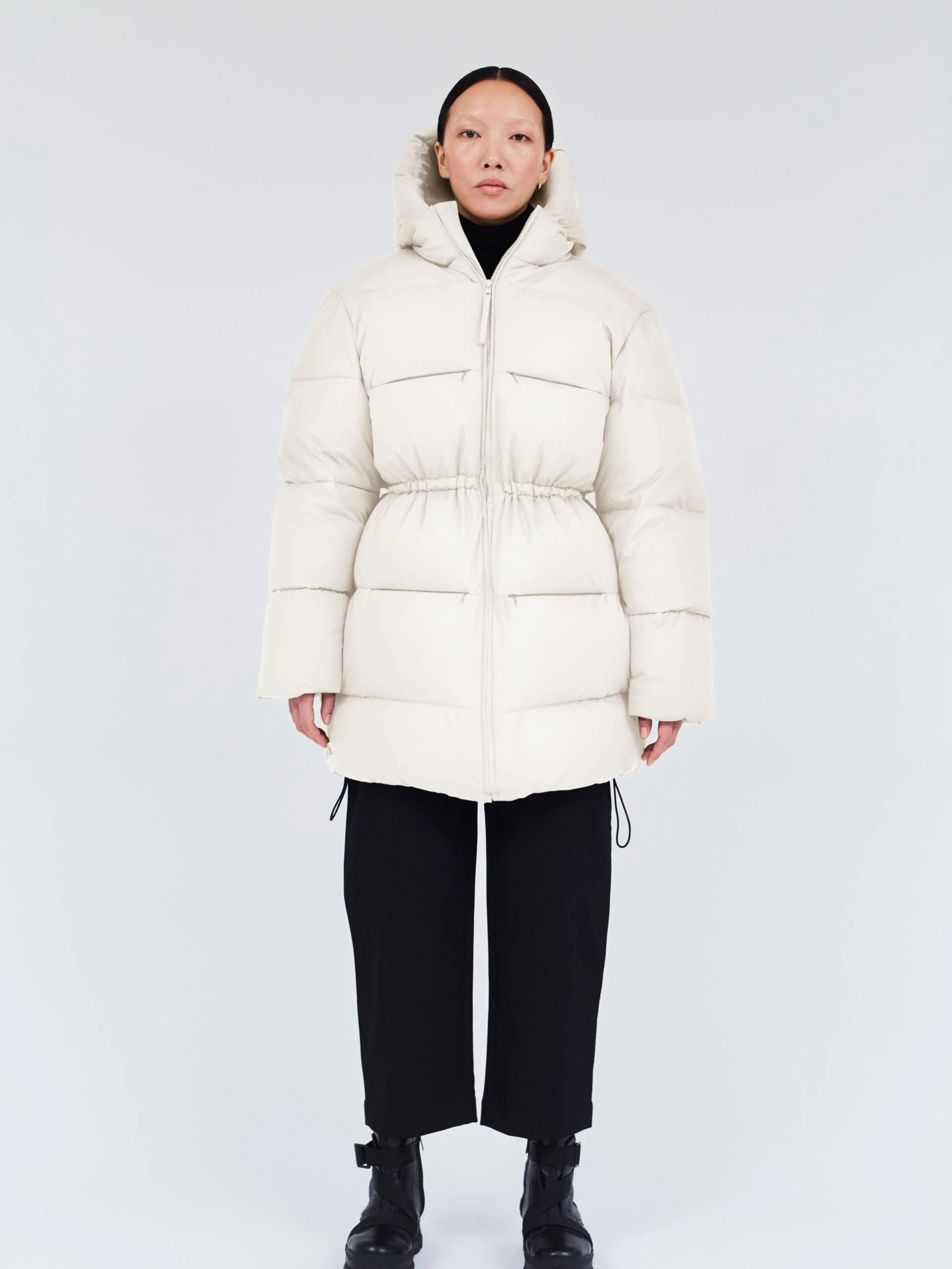 Jacke Swiss Waste Jacket Long off white Round Rivers