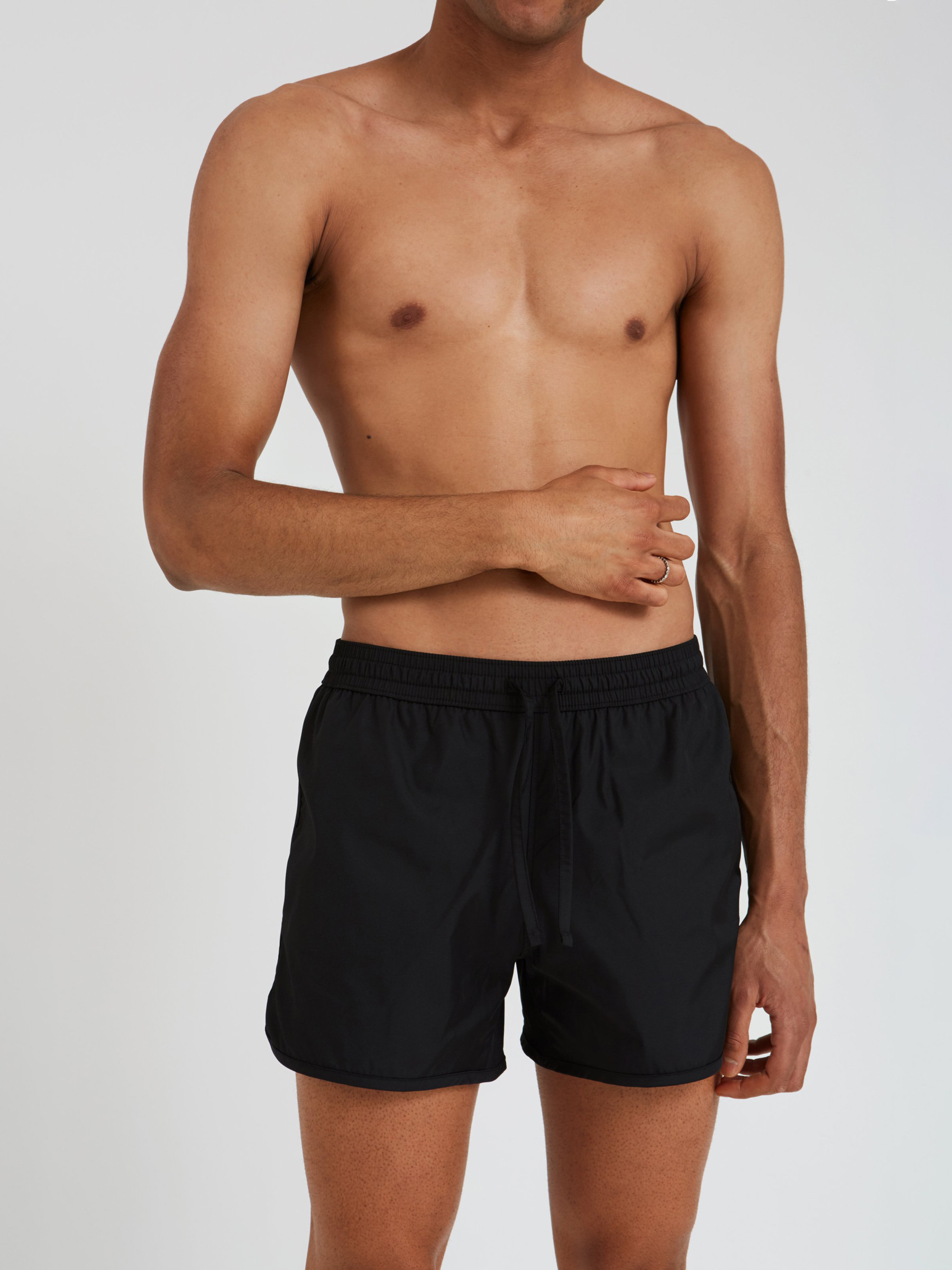 Badehose Short Boxer black Round Rivers