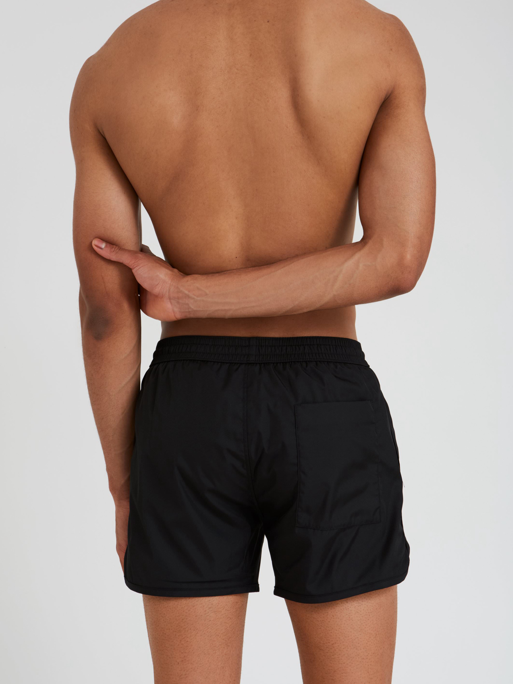 Badehose Short Boxer black Round Rivers