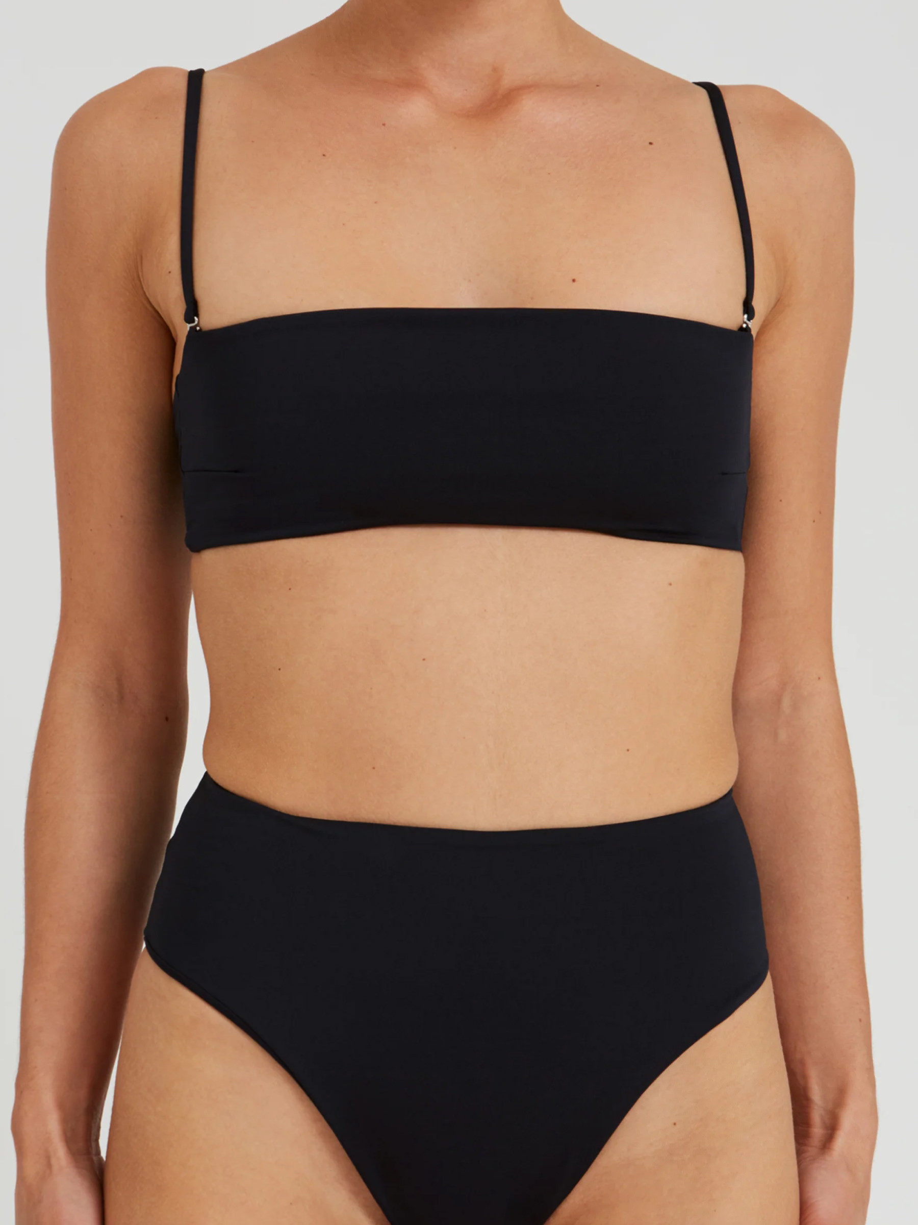 Bikini Top Bandeau black Round Rivers