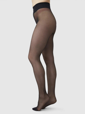 Strümpfe Malva Ladder Resistant Tights black Swedish Stockings