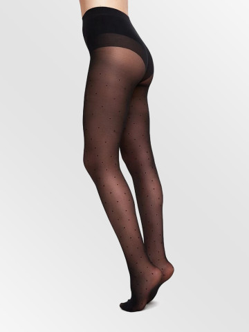 Strümpfe Doris Dots black Swedish Stockings