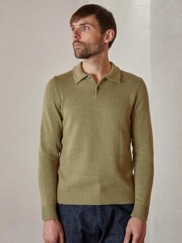 Kaspar Longsleeve Polo eco khaki About Companions