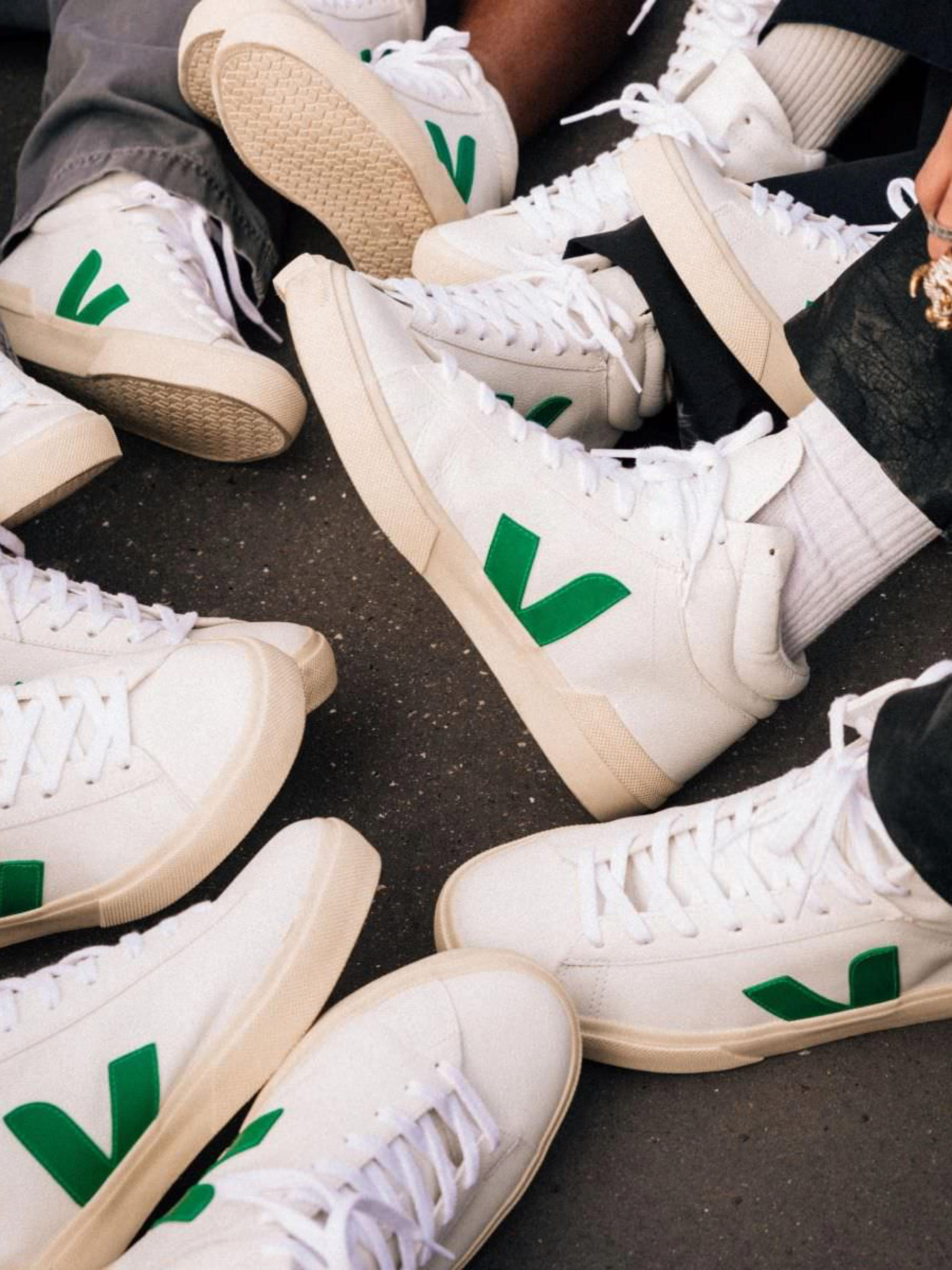 Schuhe Minotaur extra white emeraude butter Veja