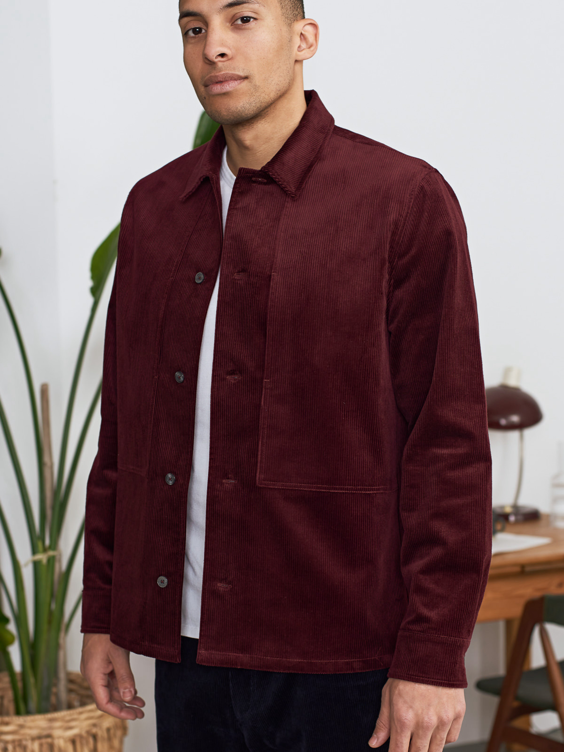 Hemd Owe Overshirt eco corduroy wine About Companions