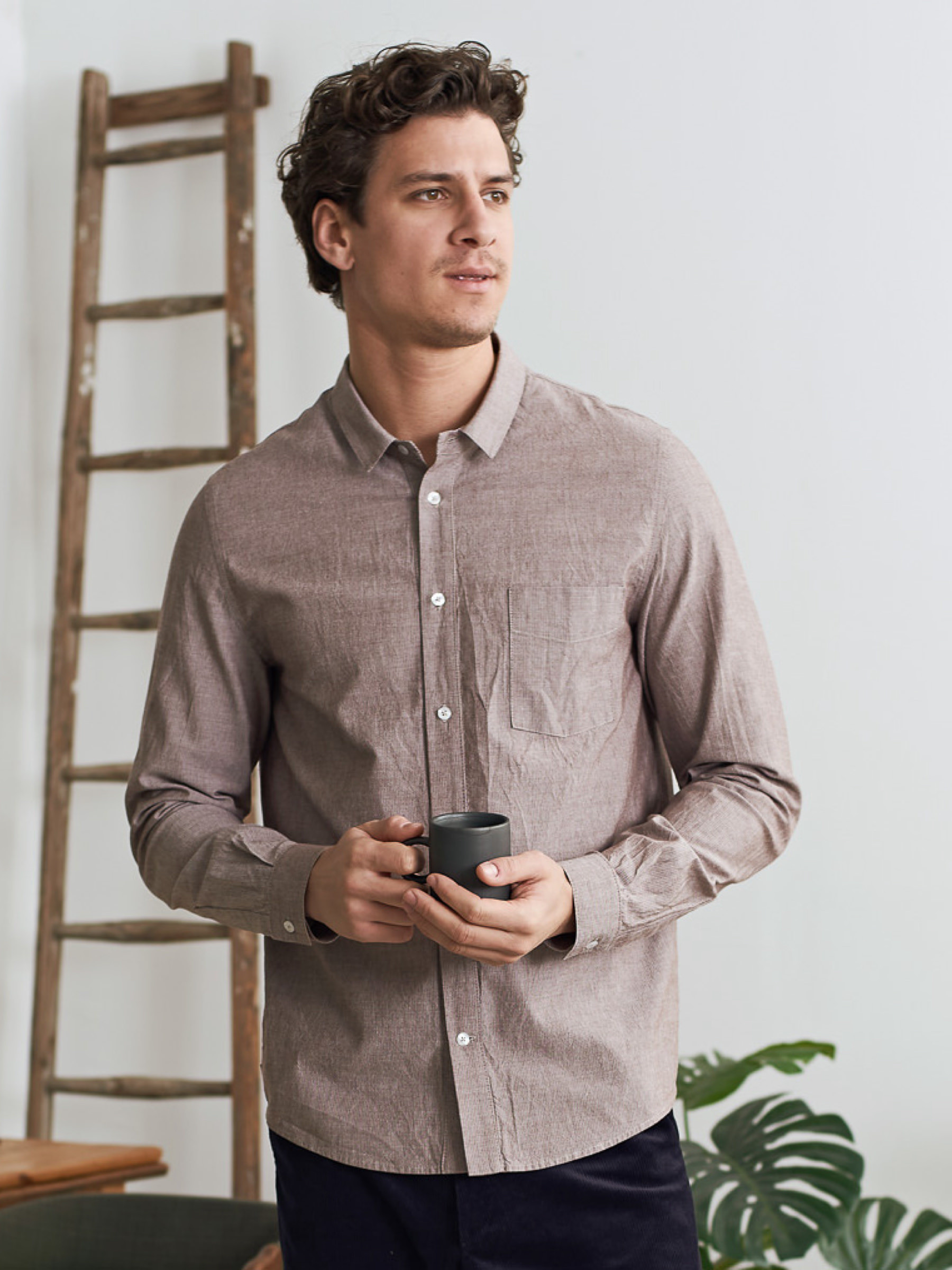 Hemd Simon Shirt eco oxford striped wine About Companions