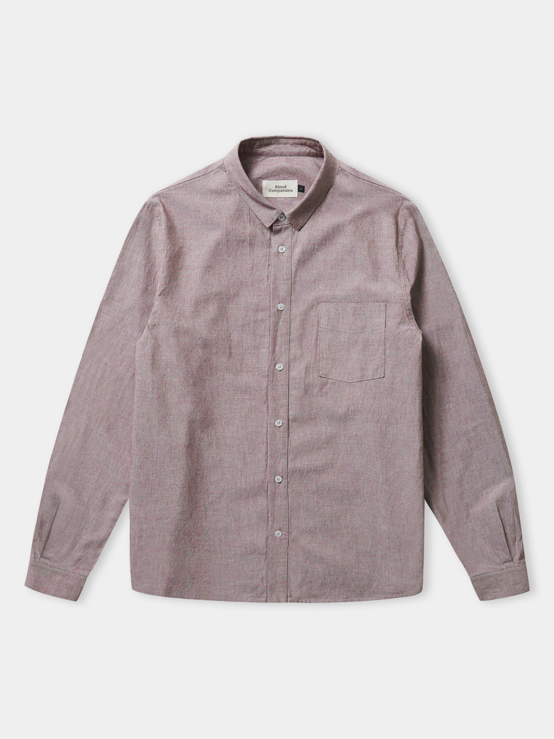 Hemd Simon Shirt eco oxford striped wine About Companions