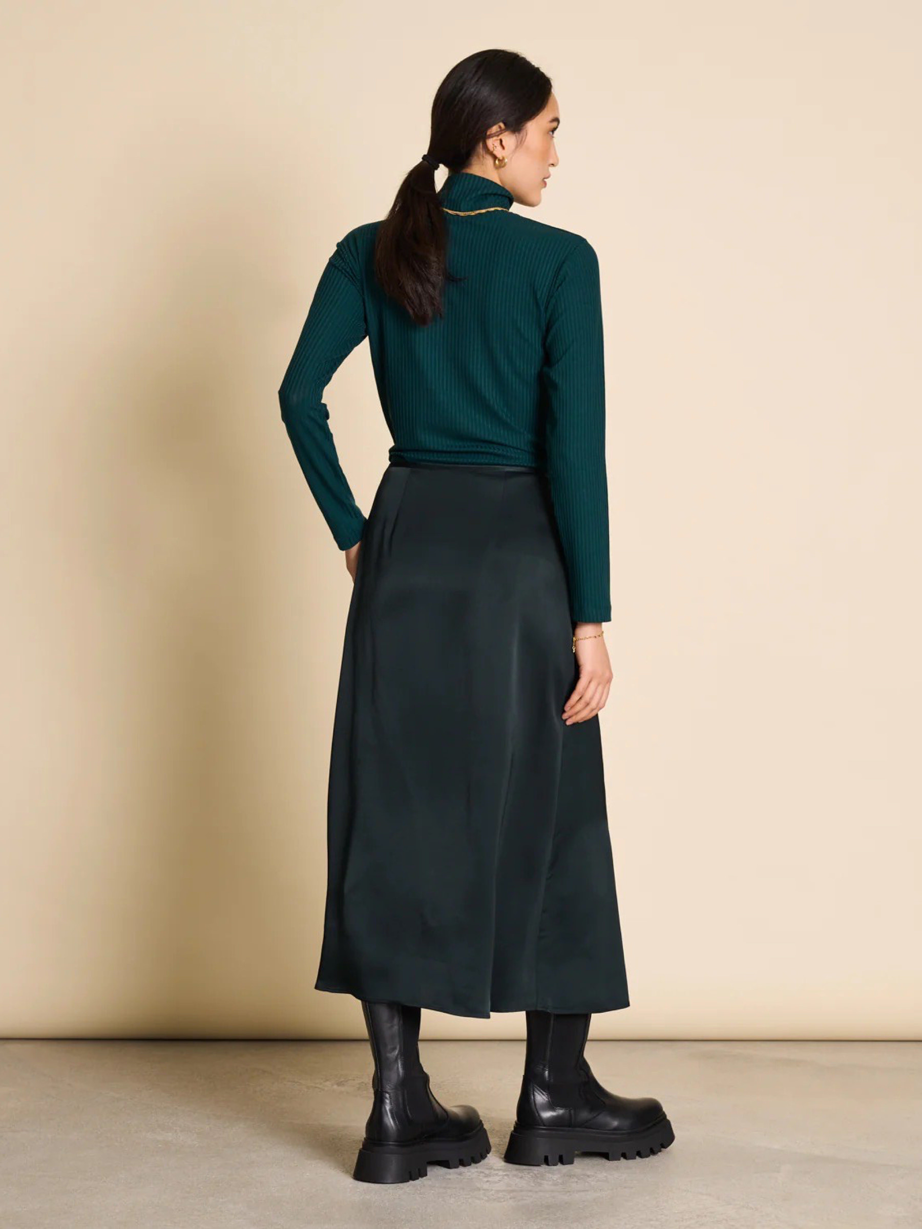 Rock Midi Skirt Dira bottle green Jan 'n June