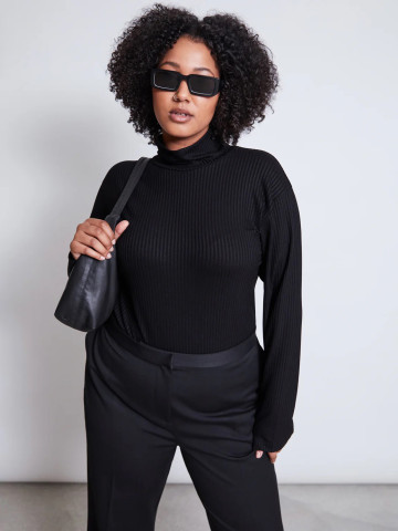 Longsleeve Turtleneck Sweater Mio Rib black Jan 'n June