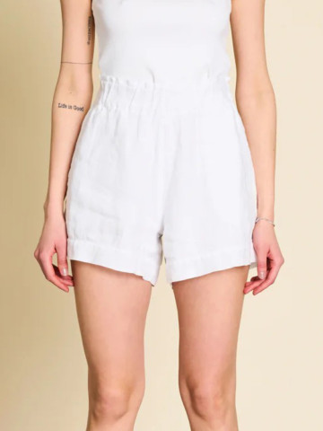 Hose Linen Shorts Tournai white Jan 'n June