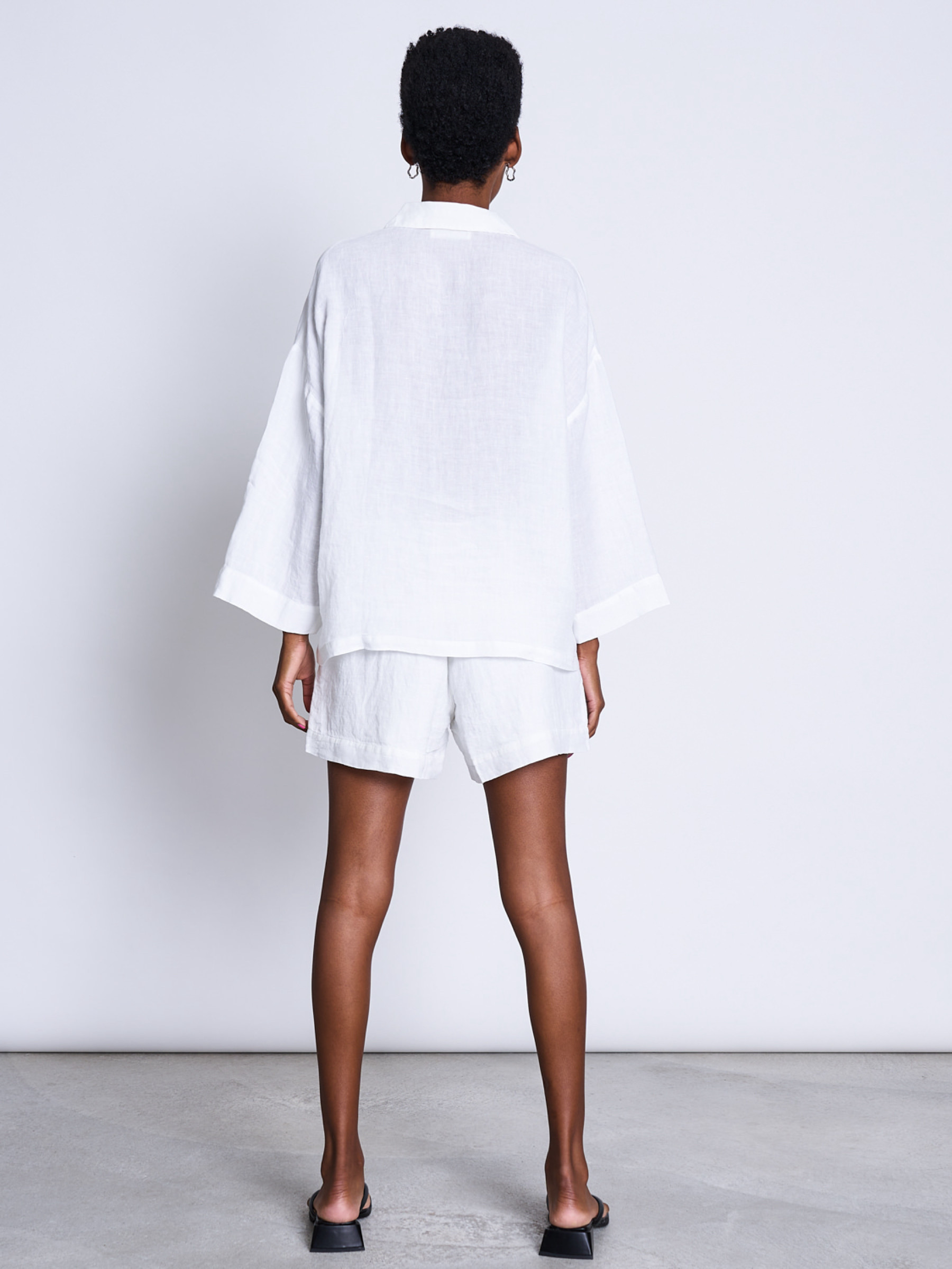 Hose Linen Shorts Tournai white Jan 'n June