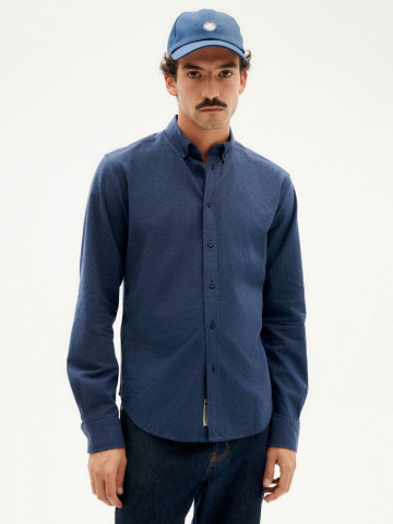 Hemd Ant Shirt linen indigo Thinking Mu