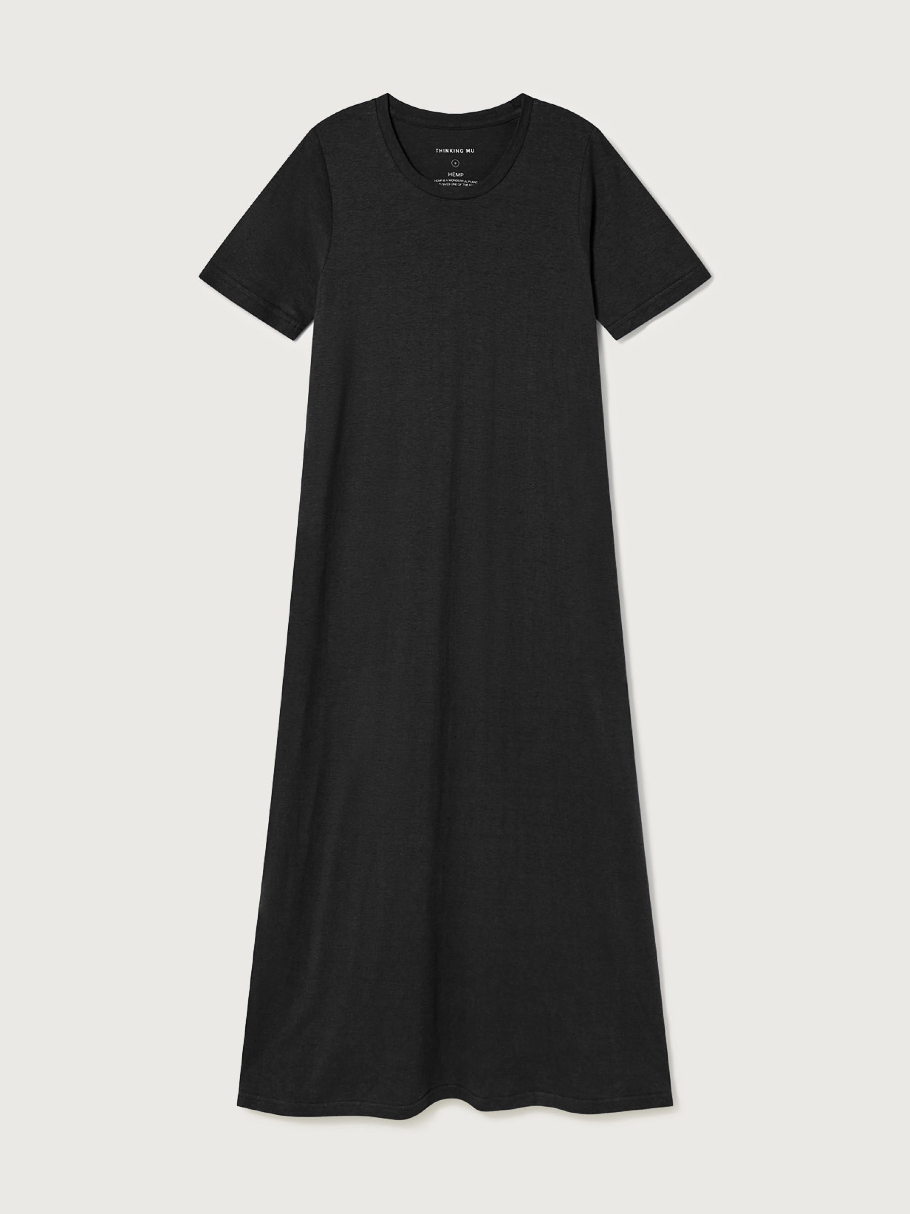 Kleid Hemp Oueme Dress black Thinking Mu