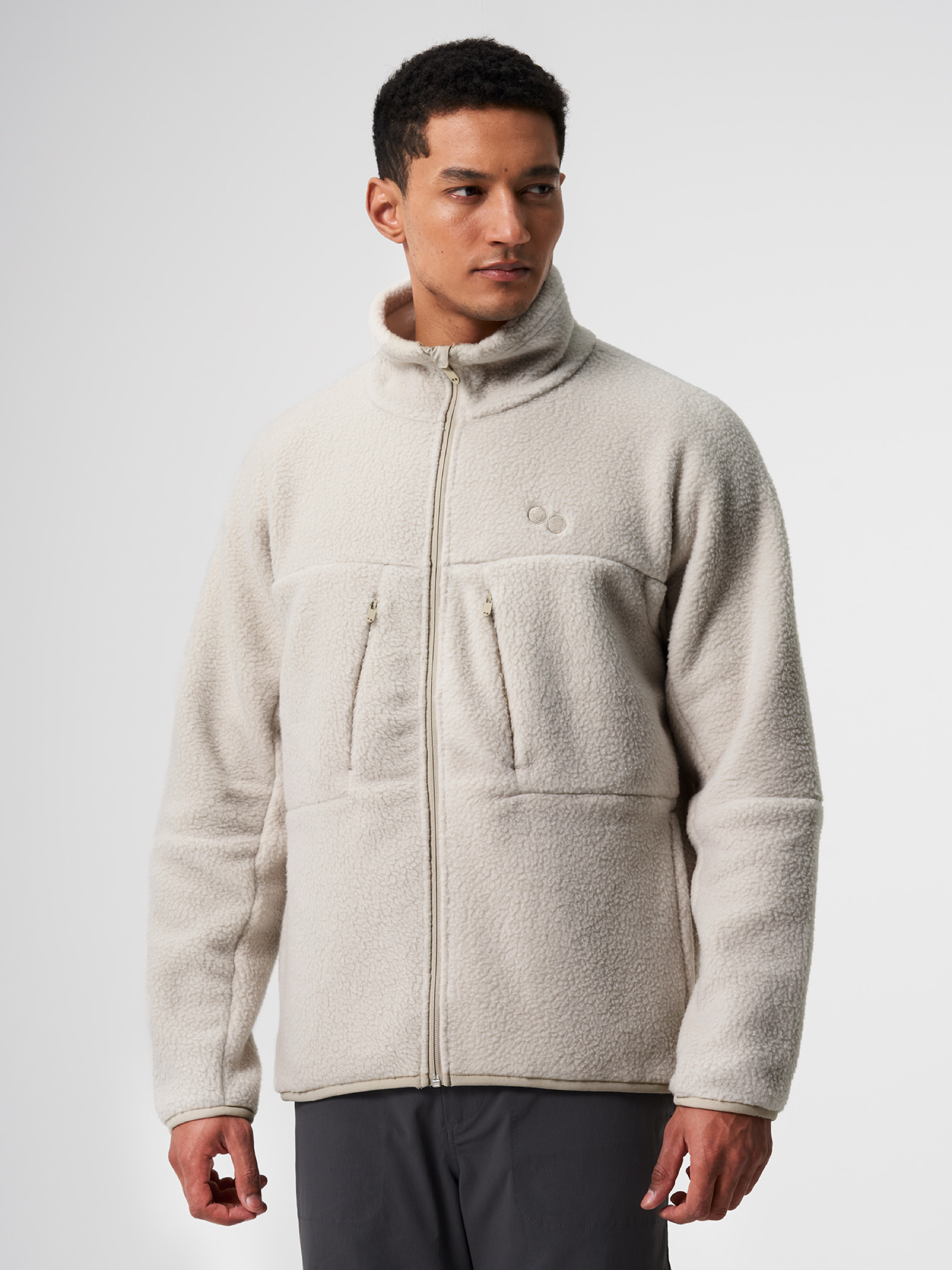 Jacke Fleece Men Unisex cliff beige pinqponq