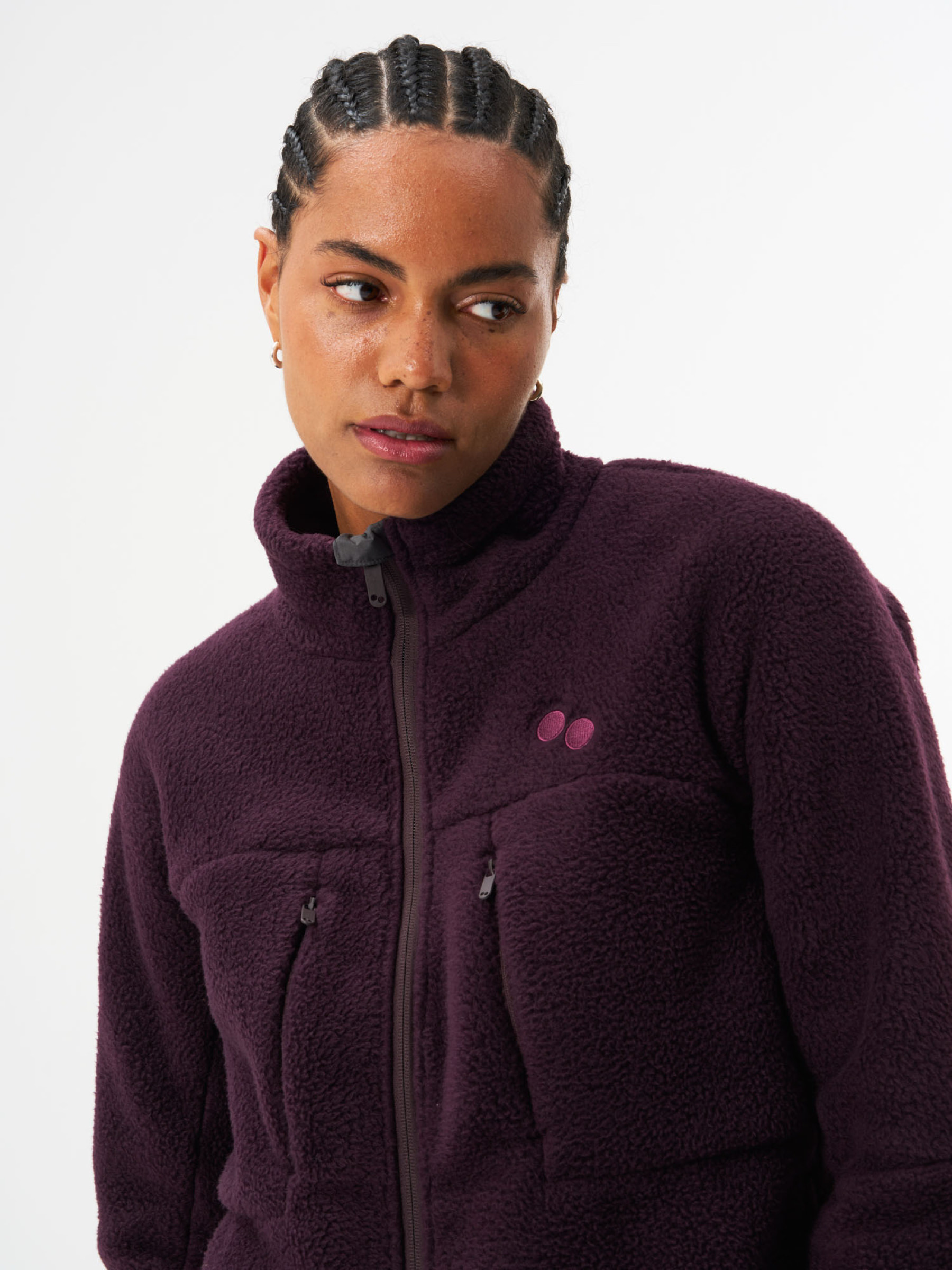 Jacke Fleece Jacket Women midnight plum pinqponq