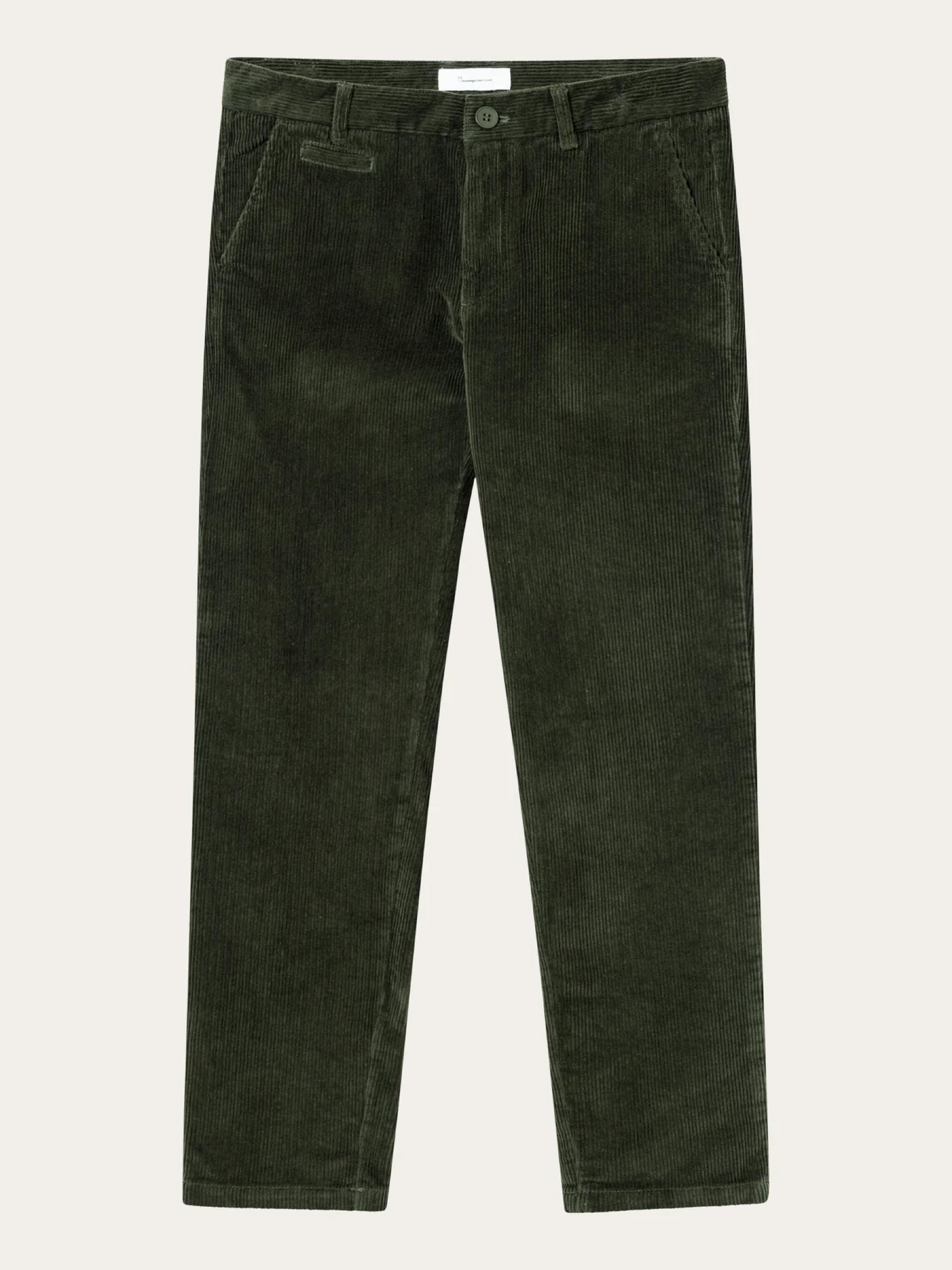 Hose Chuck Regular 8-Wales Corduroy Chino Pants forrest night Knowledge Cotton Apparel