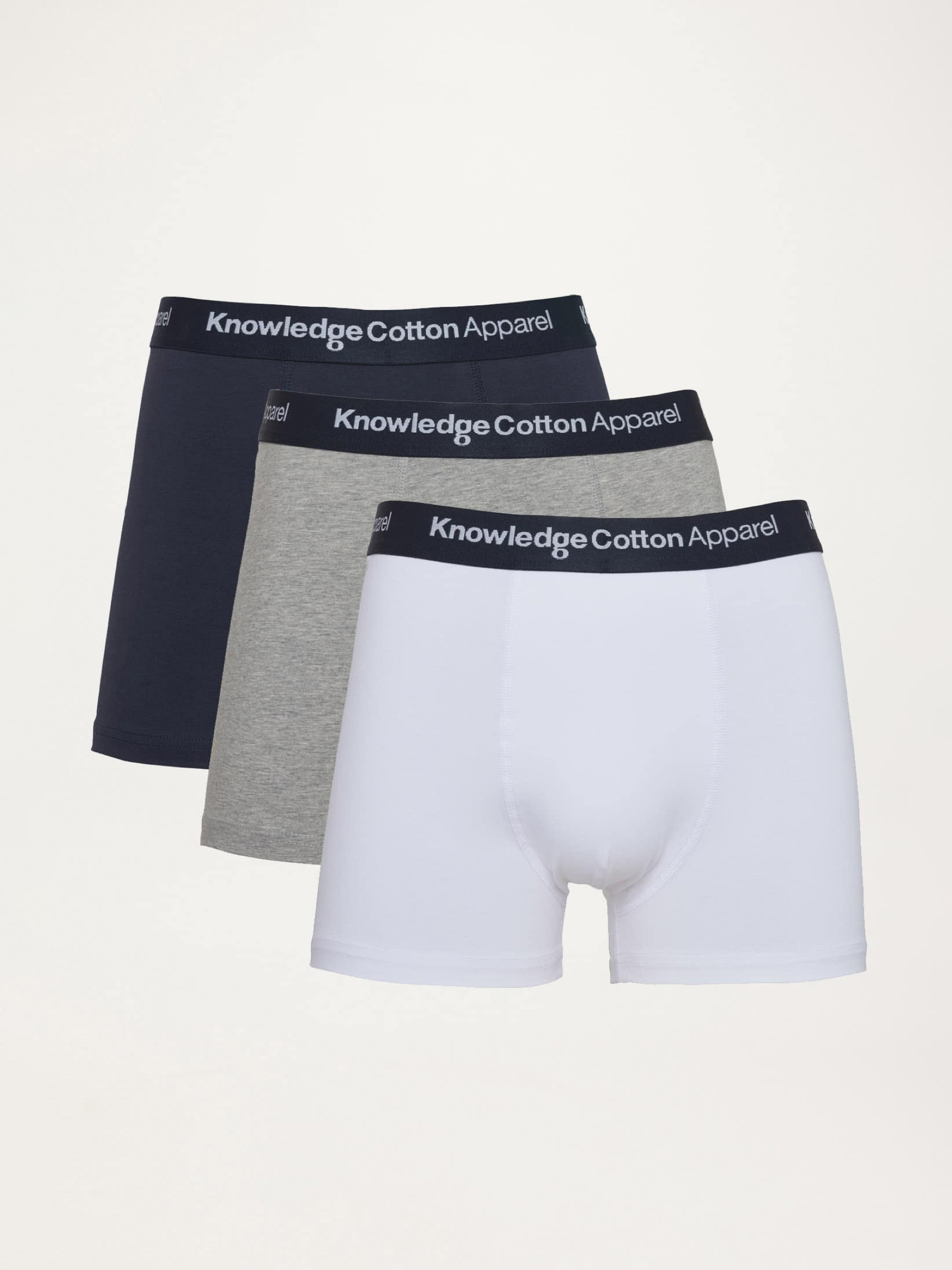 Unterhosen Anker 3-Pack Underwear grey melange Knowledge Cotton Apparel