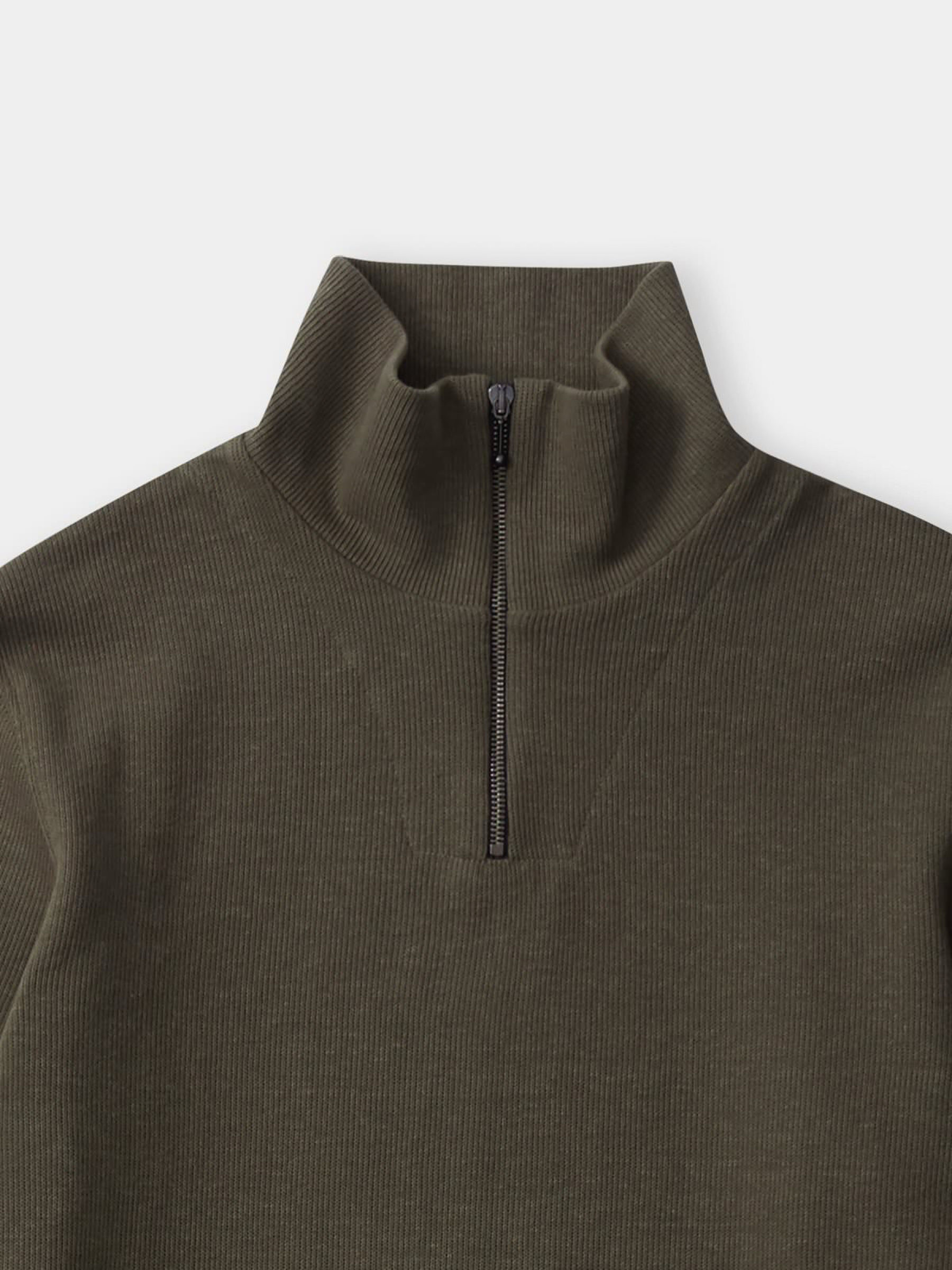 Pullover Noam Half Zip Jumper ecorib olive About Companions