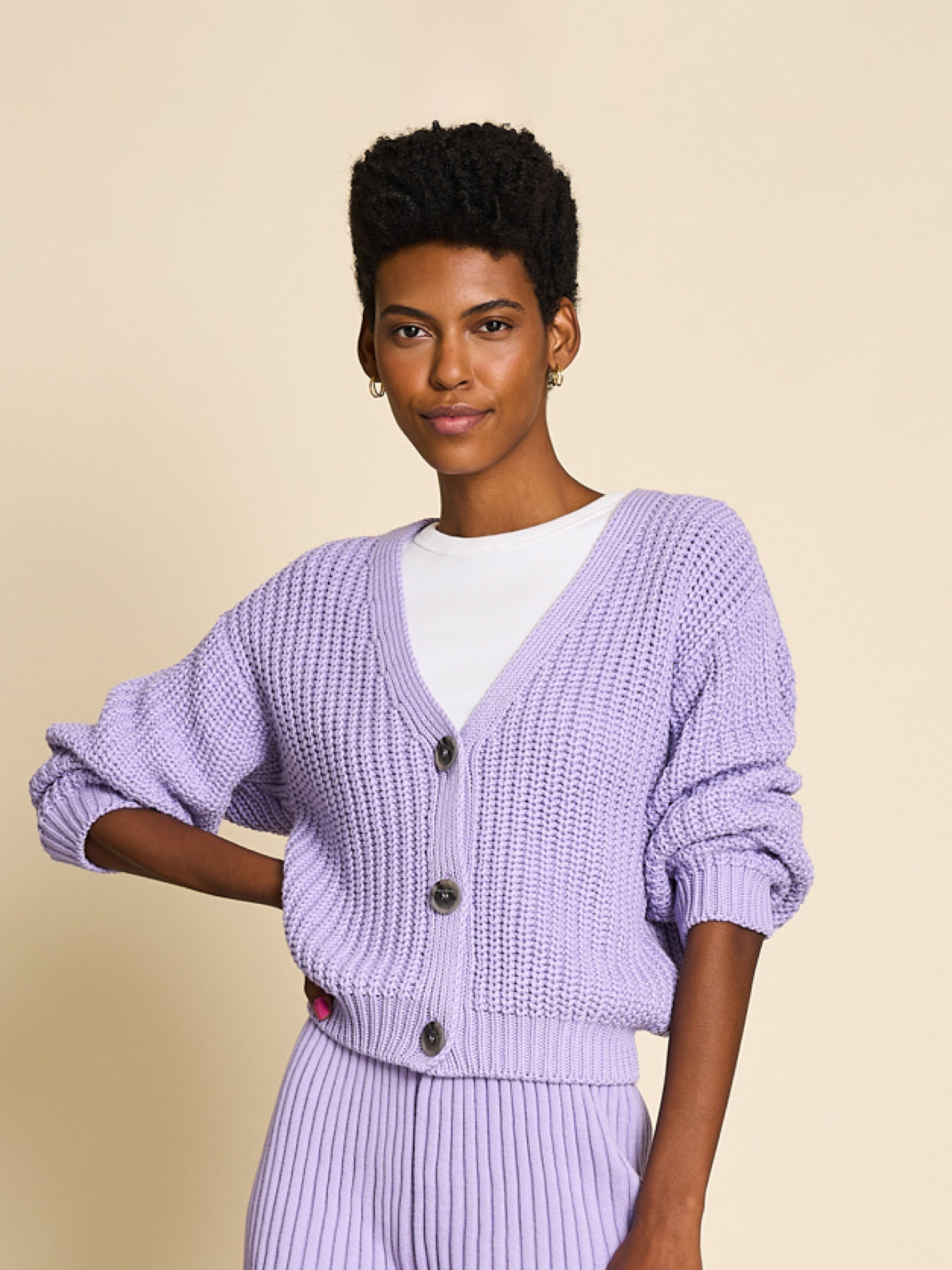 Cardigan Knit Jacket Lena lavender Jan 'n June