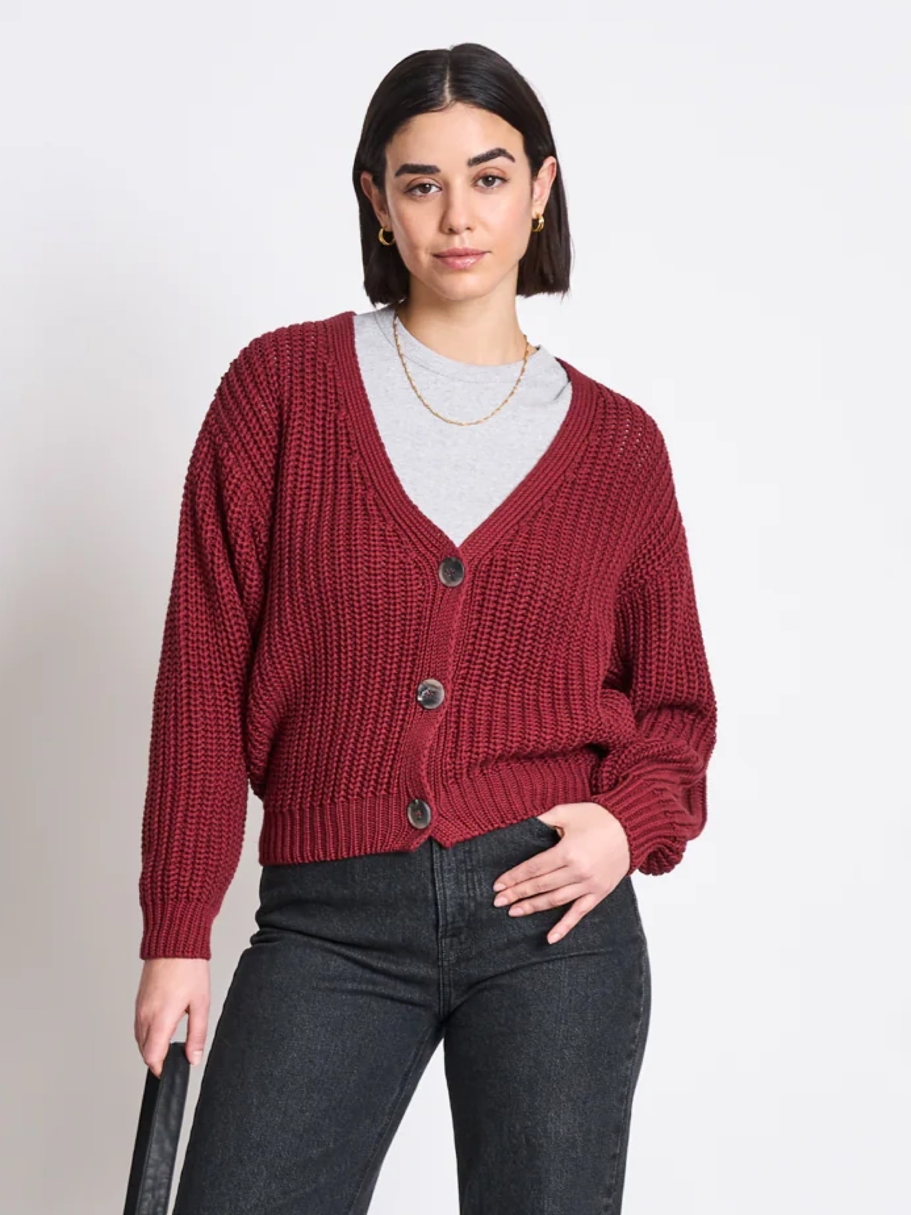 Cardigan Knit Jacket Lena syrah Jan 'n June