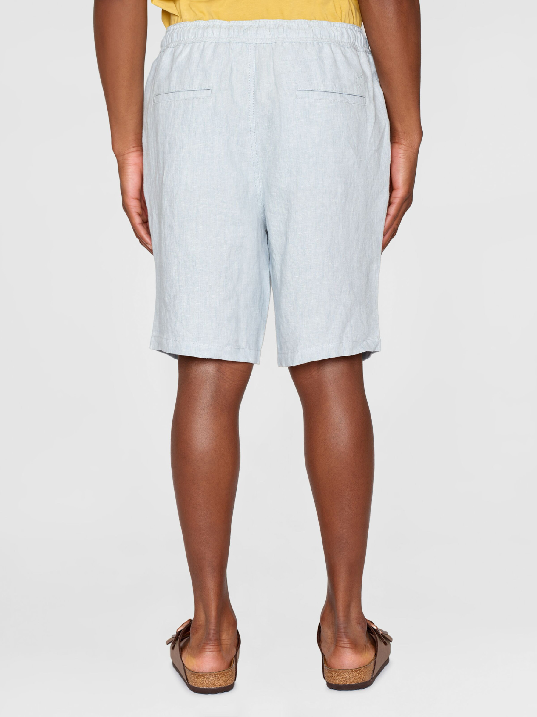 Hose Fig Loose Linen Shorts dusk blue Knowledge Cotton Apparel