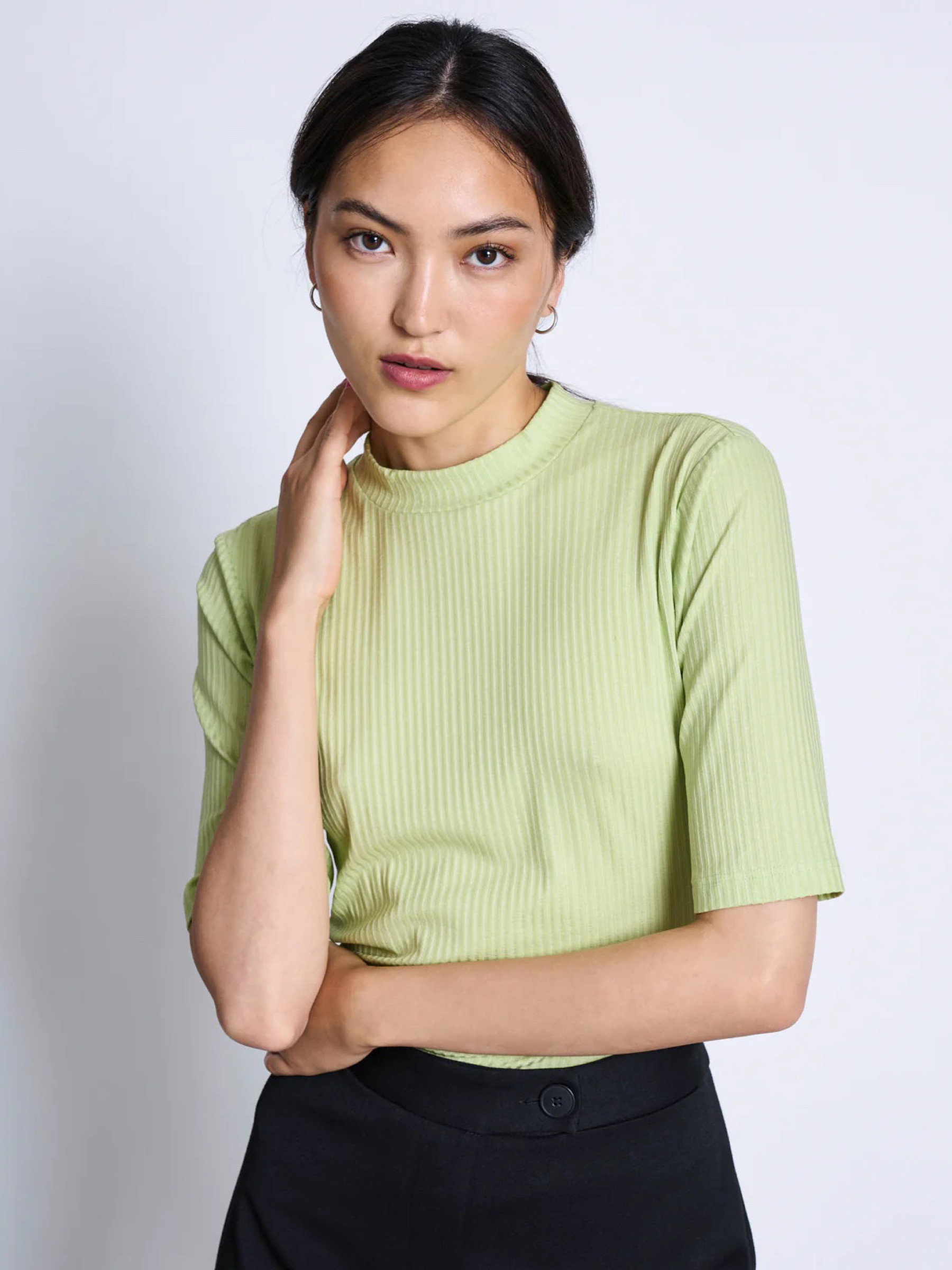 T-Shirt Nina Rib matcha Jan 'n June