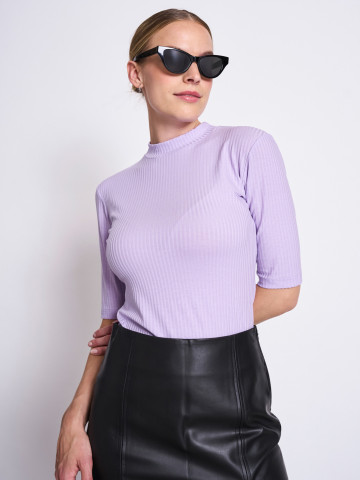 T-Shirt Nina Rib lavender Jan 'n June