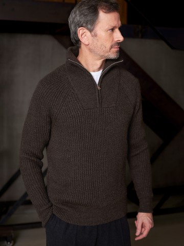 Pullover Nolan Jumper eco undyed alpaca brown About Companions