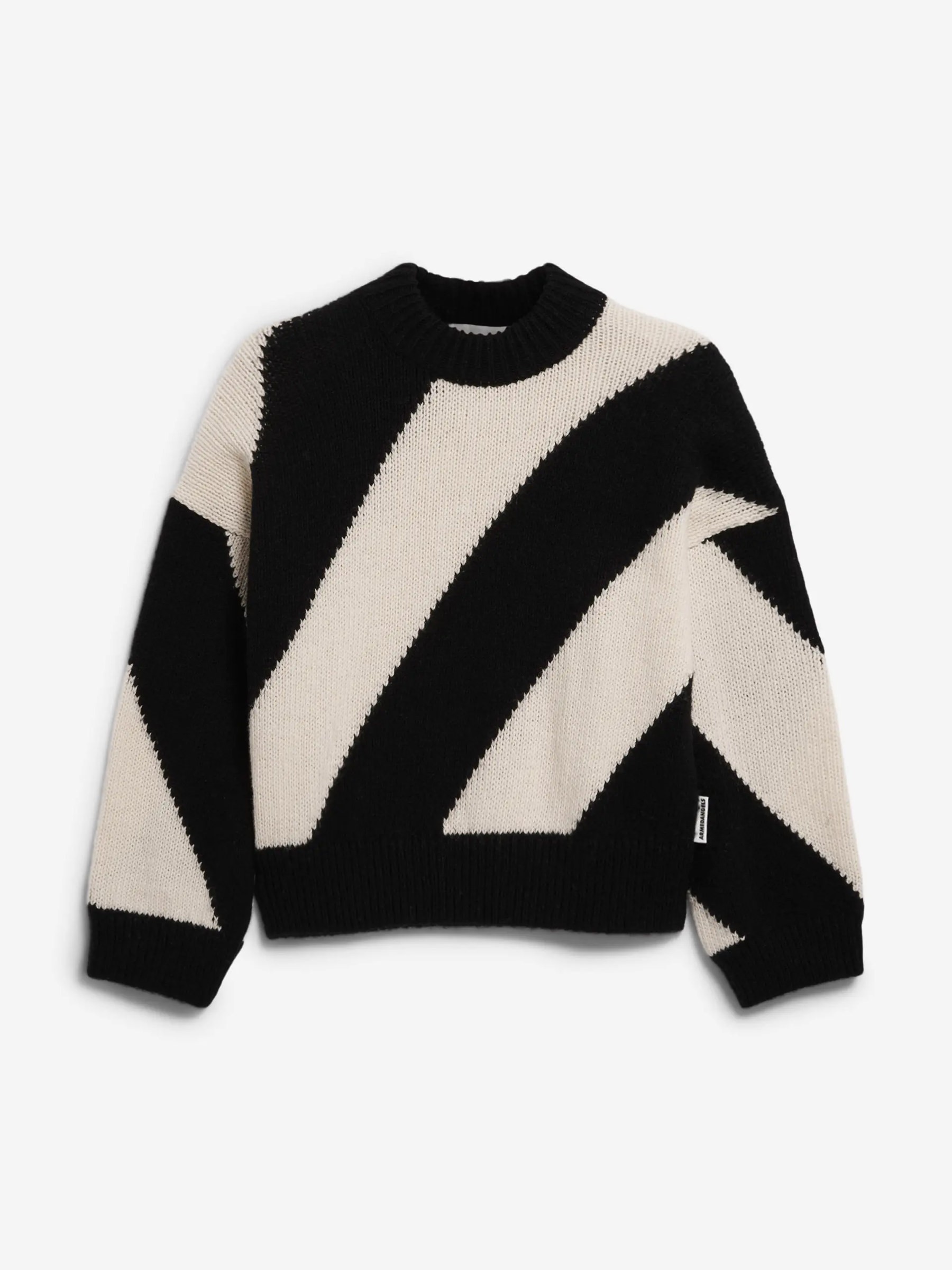 Pullover Sadnaa Stripes oatmilk-black Armedangels