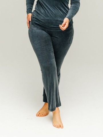 Hose Cupro High Waist Pants midnight blue Moya Kala