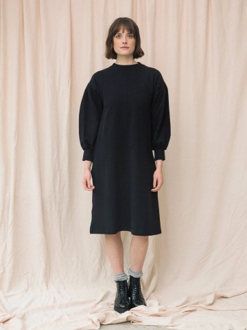 Kleid Shino Organic Cotton Felpe Dress black Beaumont Organic