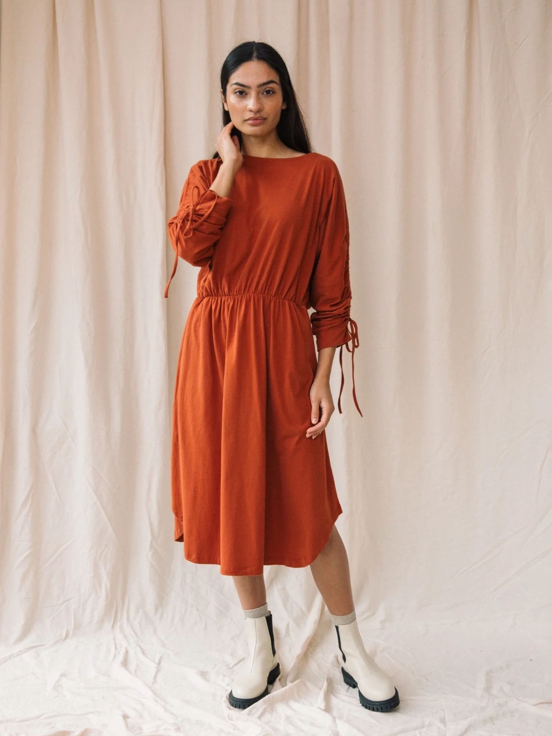 Kleid Azalea Organic Cotton Jersey Dress paprika Beaumont Organic