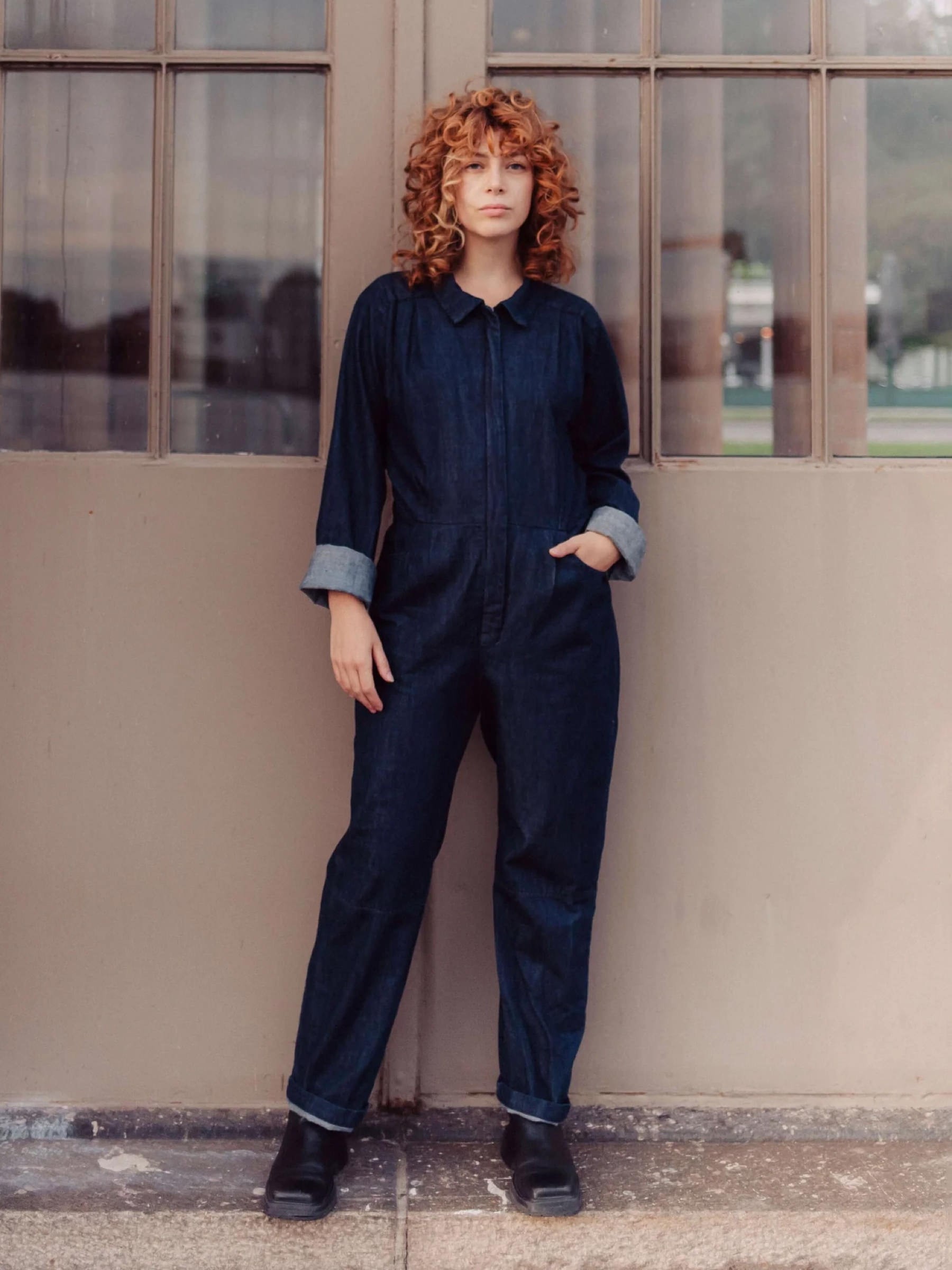 Denim Jumpsuit midnight blue Cossac