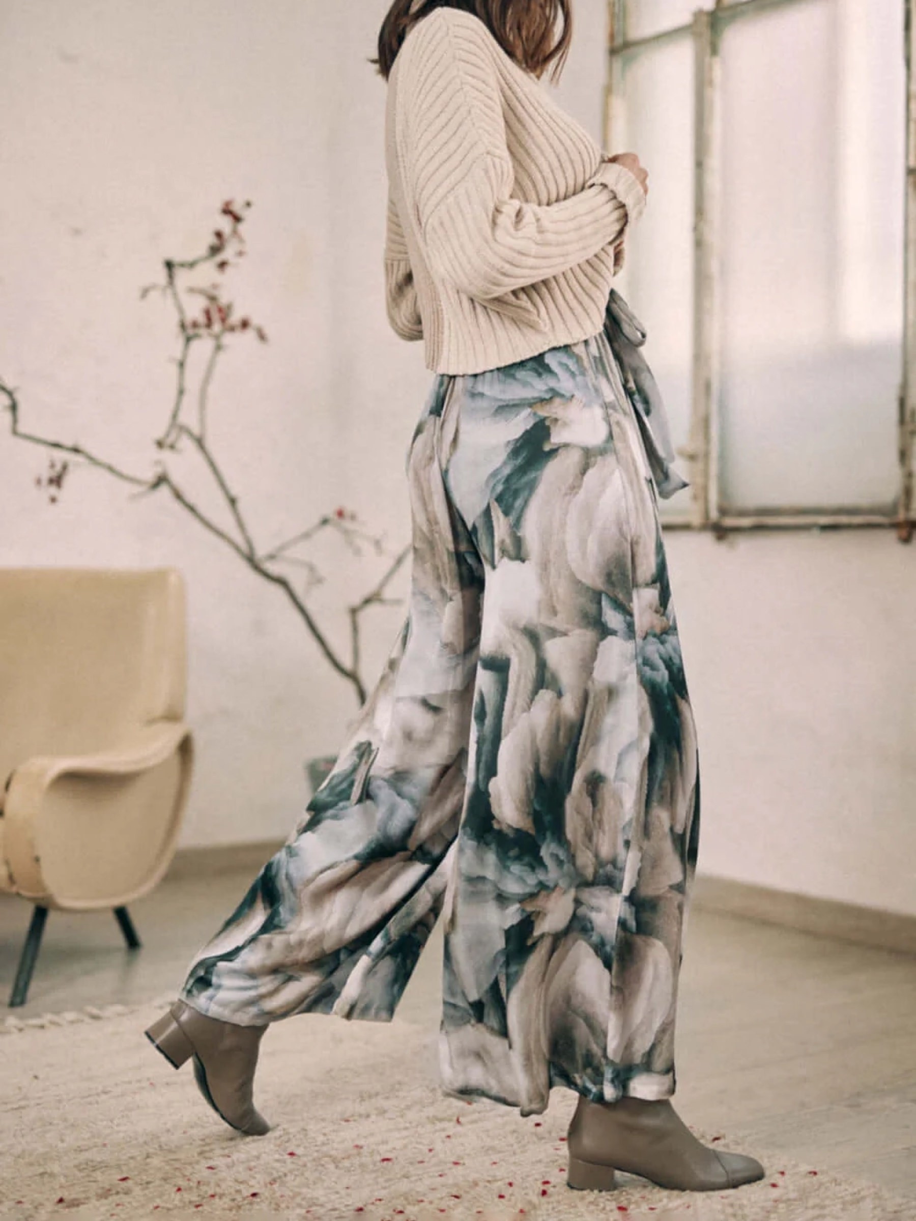 Print Wide Trousers