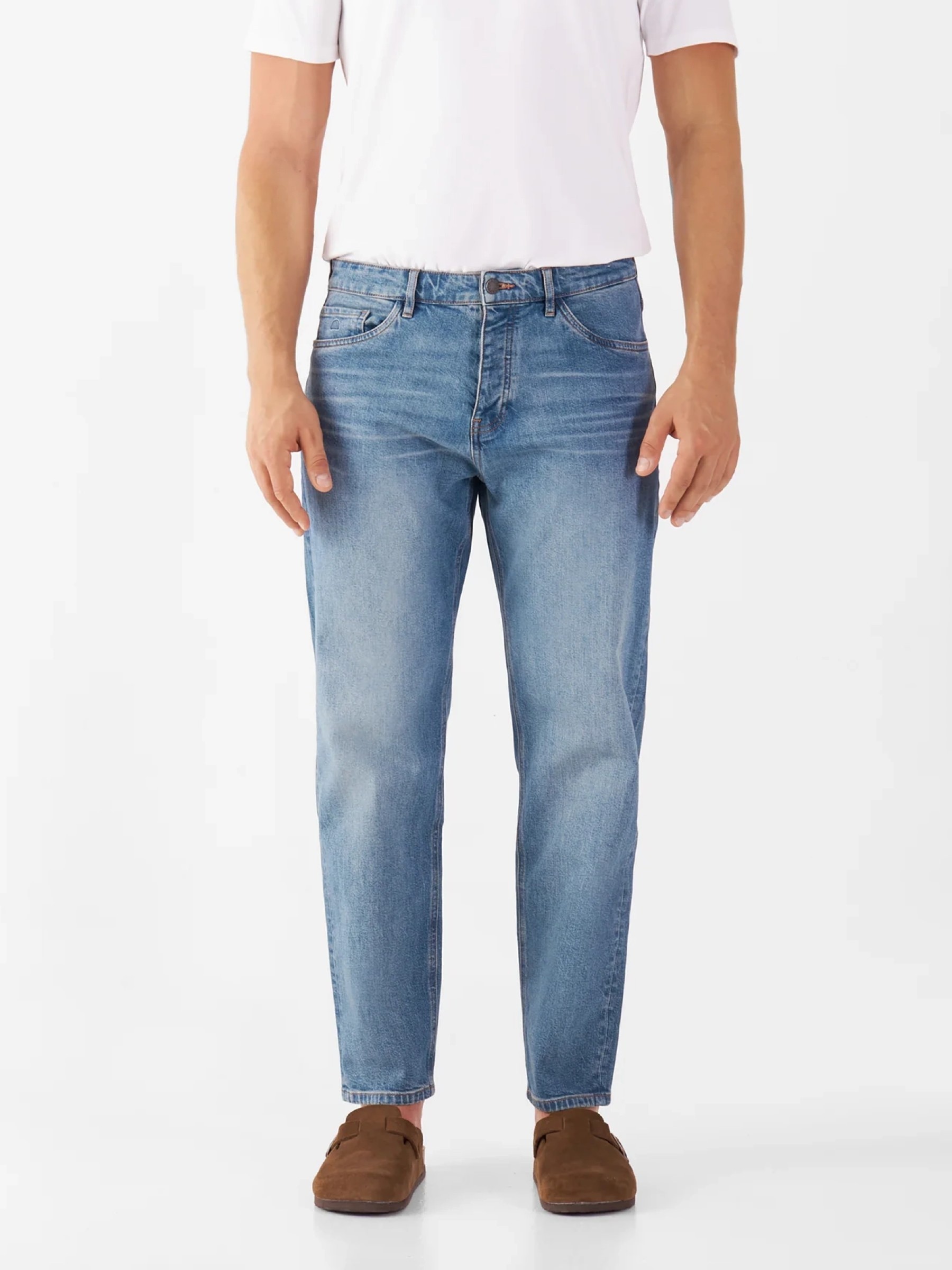 Jeans Hose Rise Relaxed Tapered vintage blue Dawn Denim