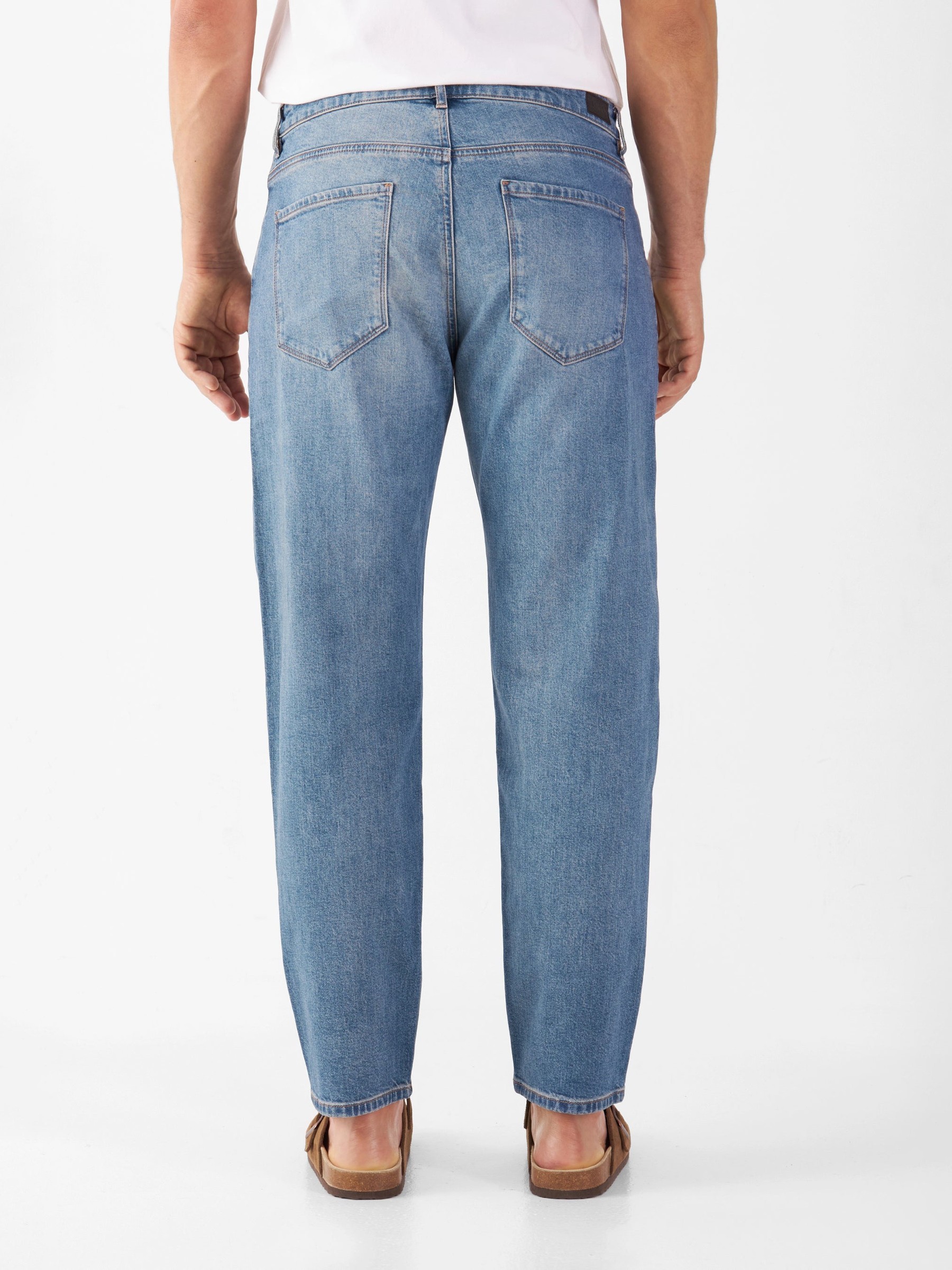 Jeans Hose Rise Relaxed Tapered vintage blue Dawn Denim