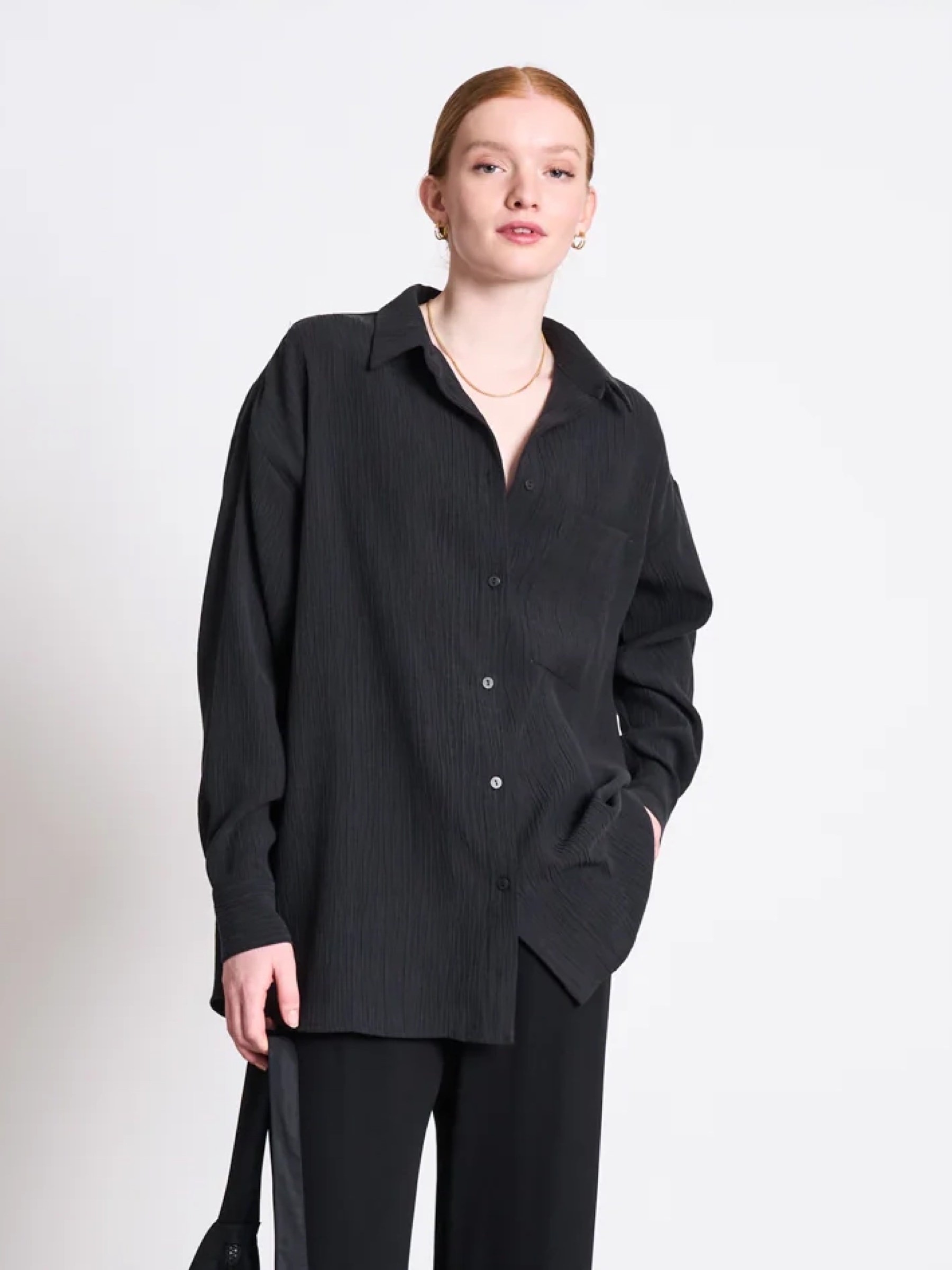 Bluse Crinkle Shirt Skur black Jan 'n June